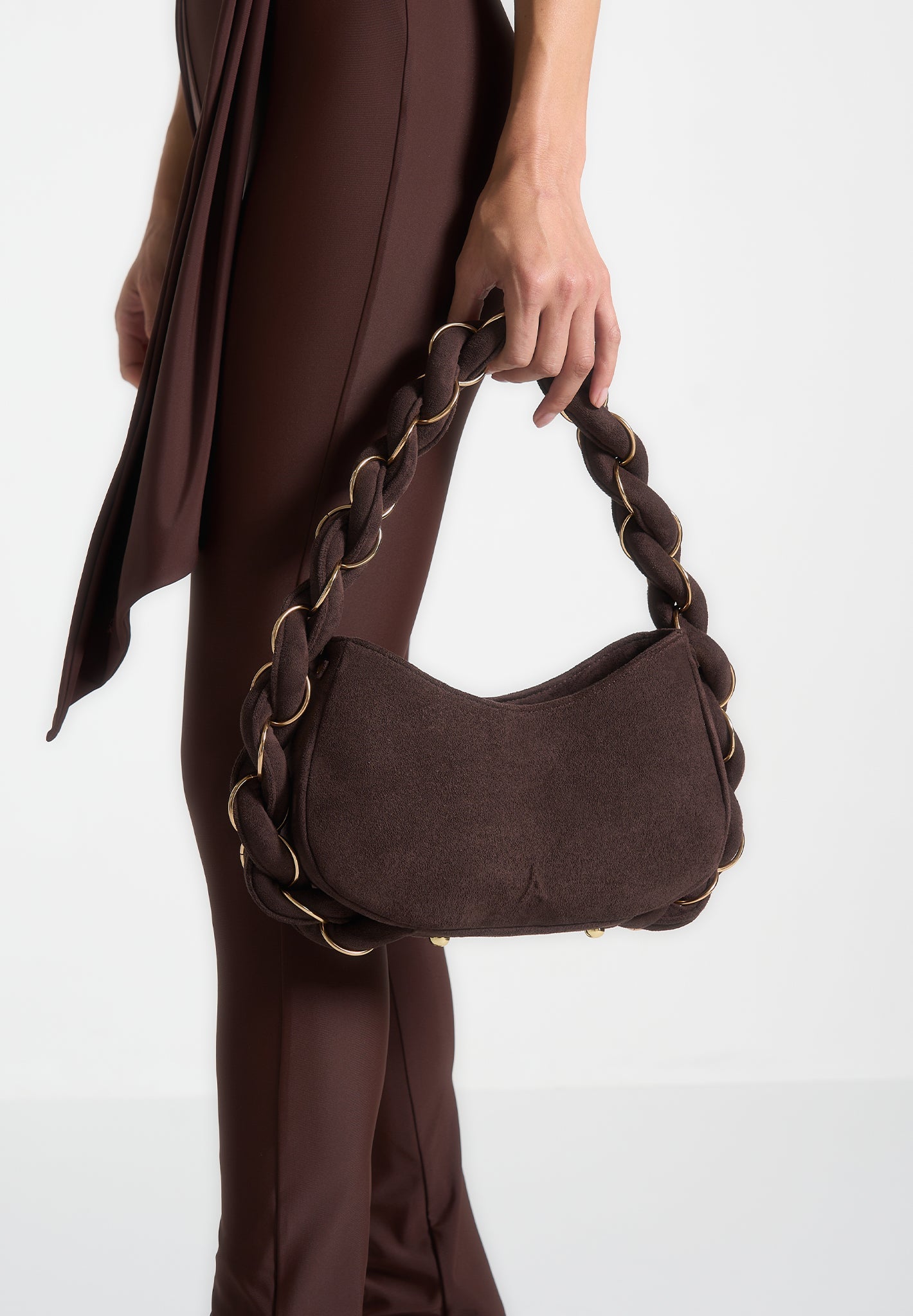 Somme Wildlederhandtasche - Braun