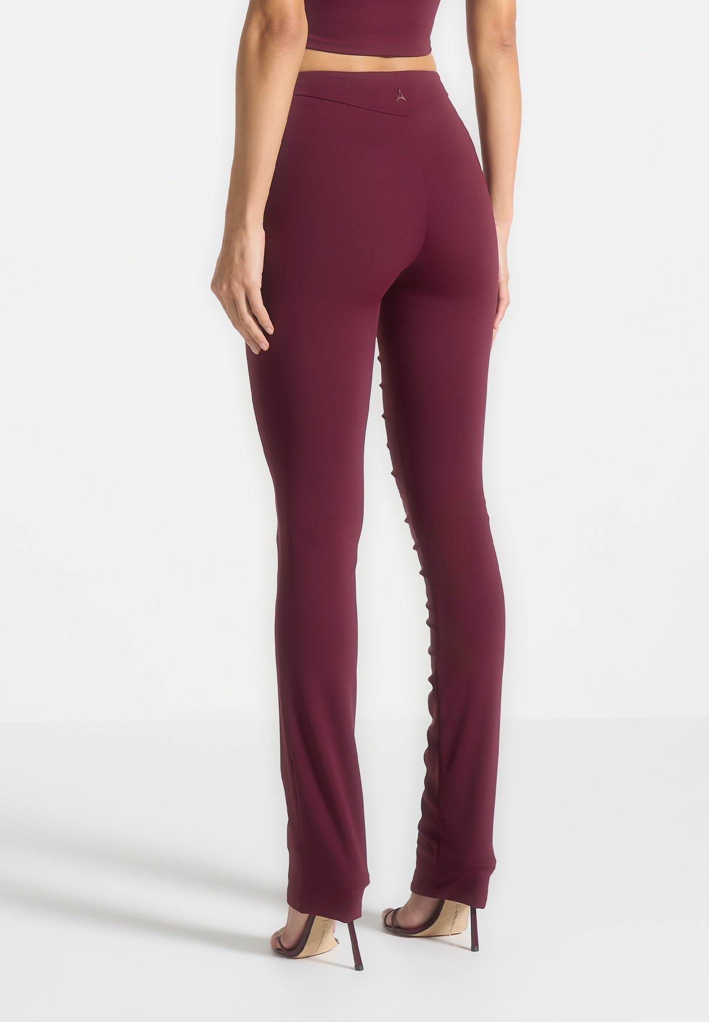 Leggings mit Ösendetail - Weinrot
