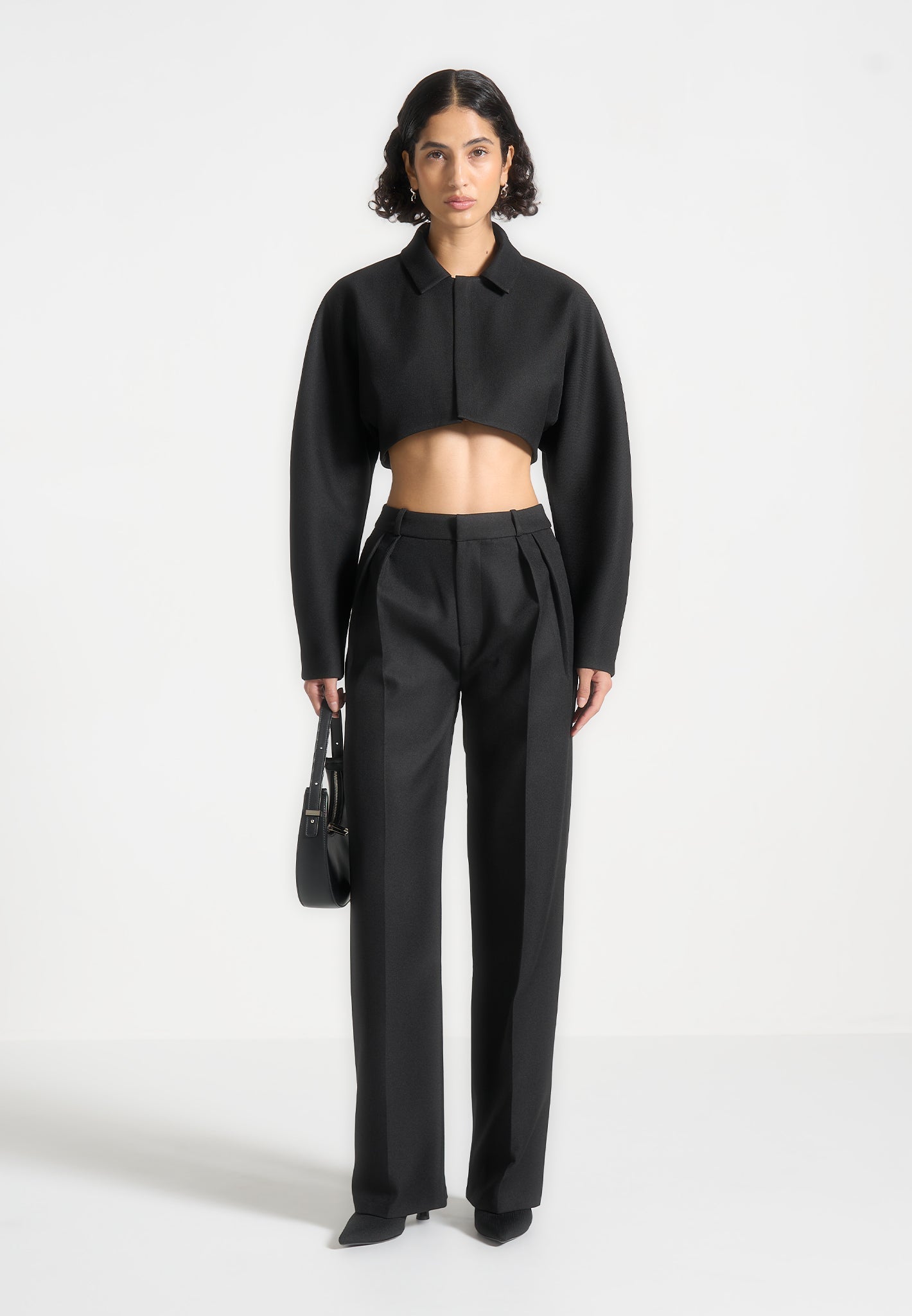 Tailored Super Shorted Jacket - Schwarz