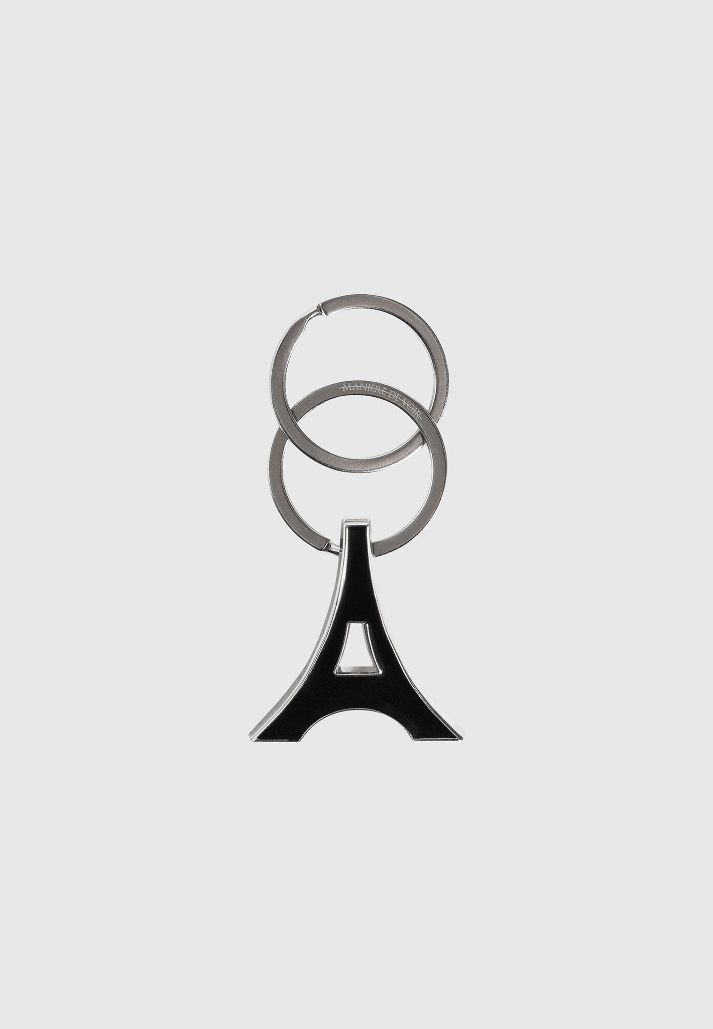 Eiffel Emaille Schlüsselanhänger - Schwarz/Silber
