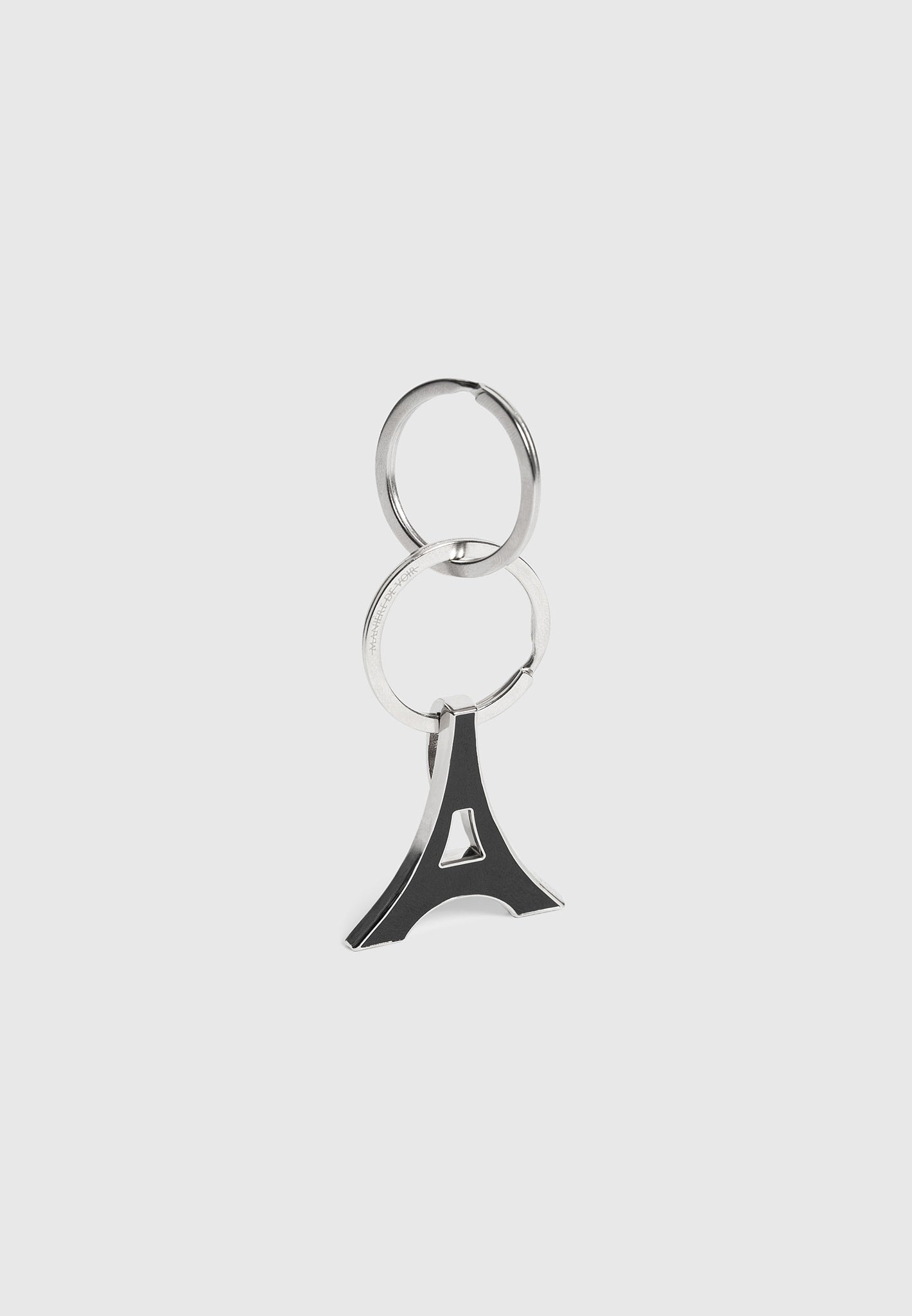 Eiffel Emaille Schlüsselanhänger - Schwarz/Silber
