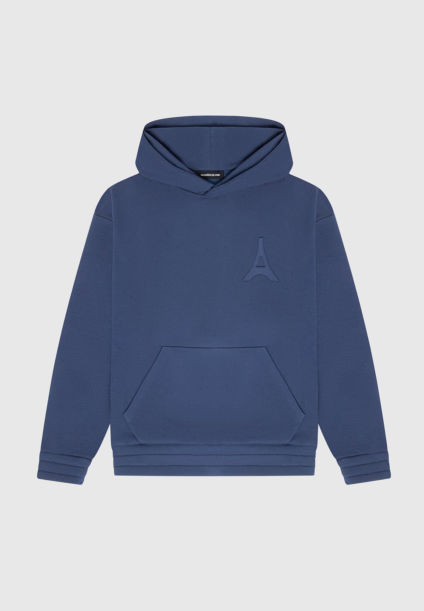 Kapuzenpullover mit Éternel-Eiffel-Prägung – Airforce-Blau