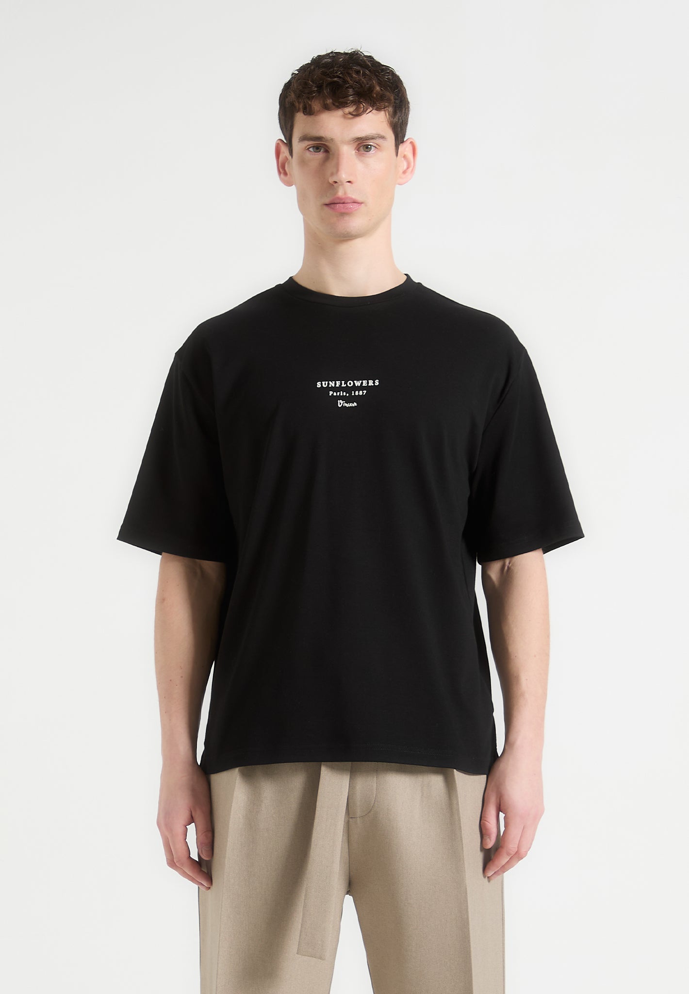 Van Gogh Sonnenblumen T-Shirt - Schwarz