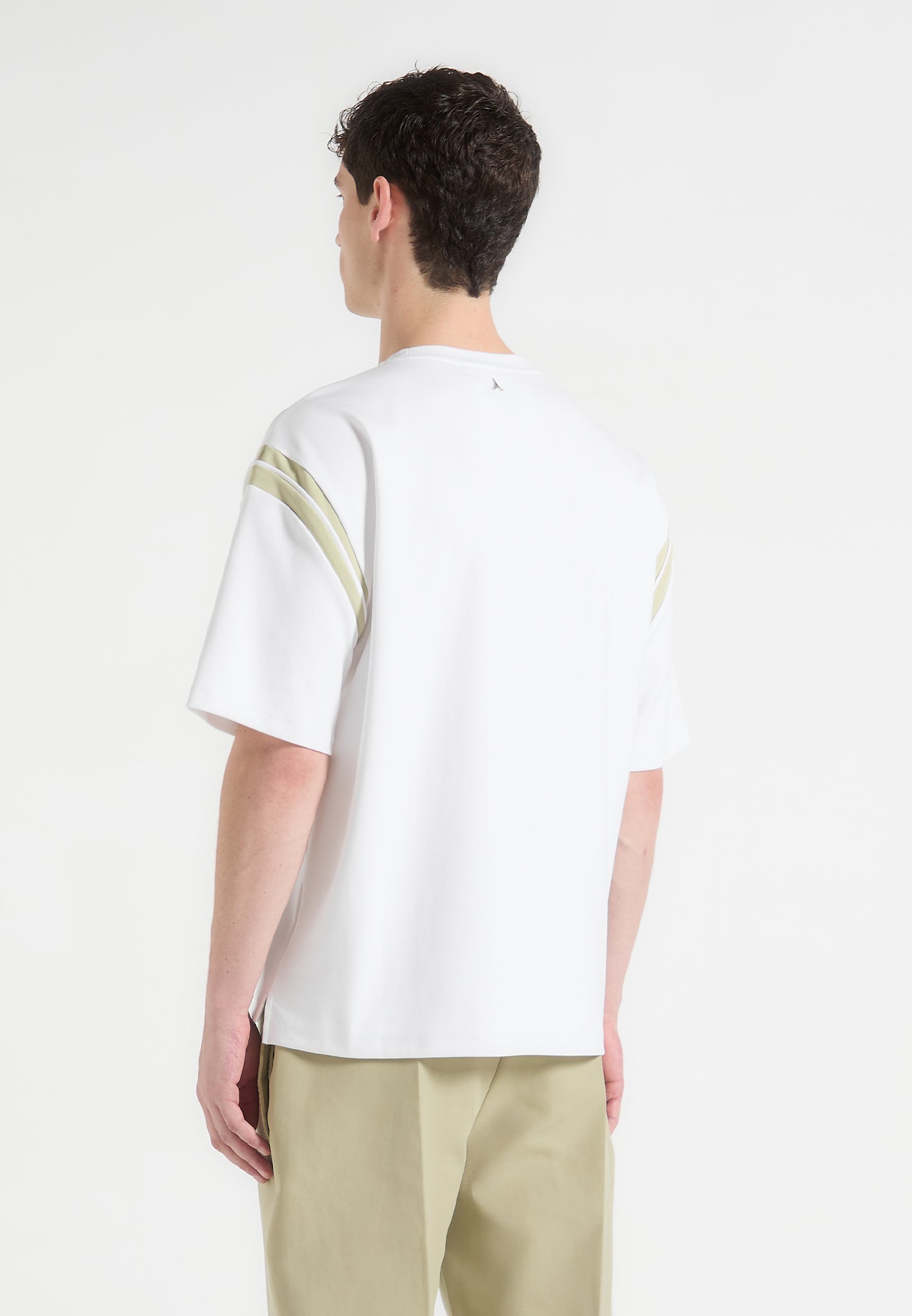 Varsity T-Shirt - Off White/Salbeigrün