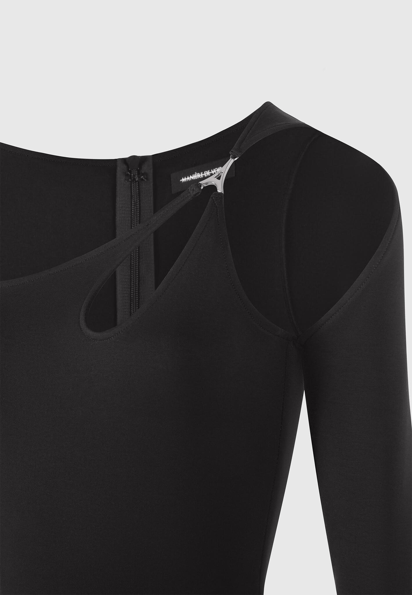 Jumpsuit mit Eiffel-Kettendetail - Schwarz