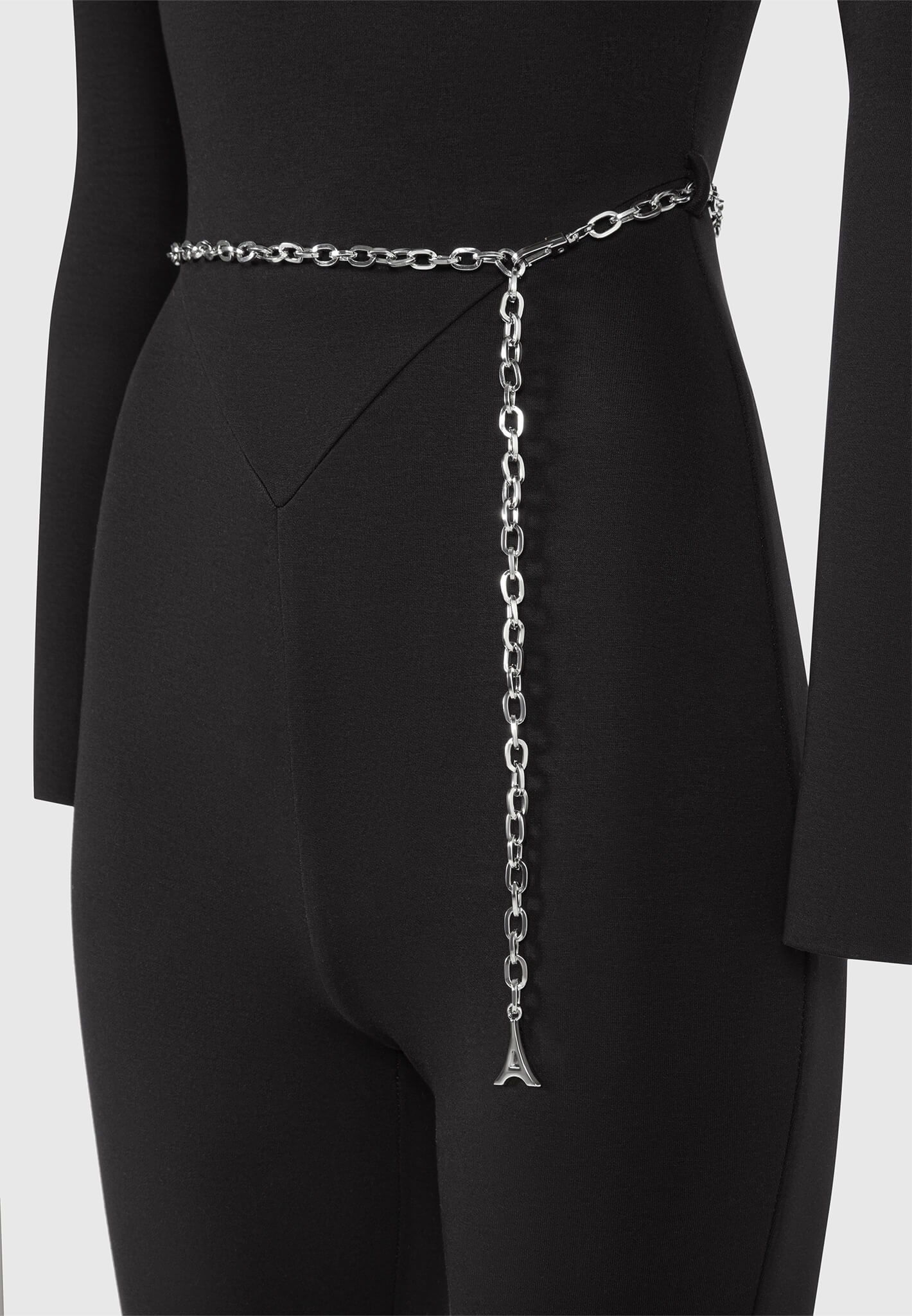 Jumpsuit mit Eiffel-Kettendetail - Schwarz