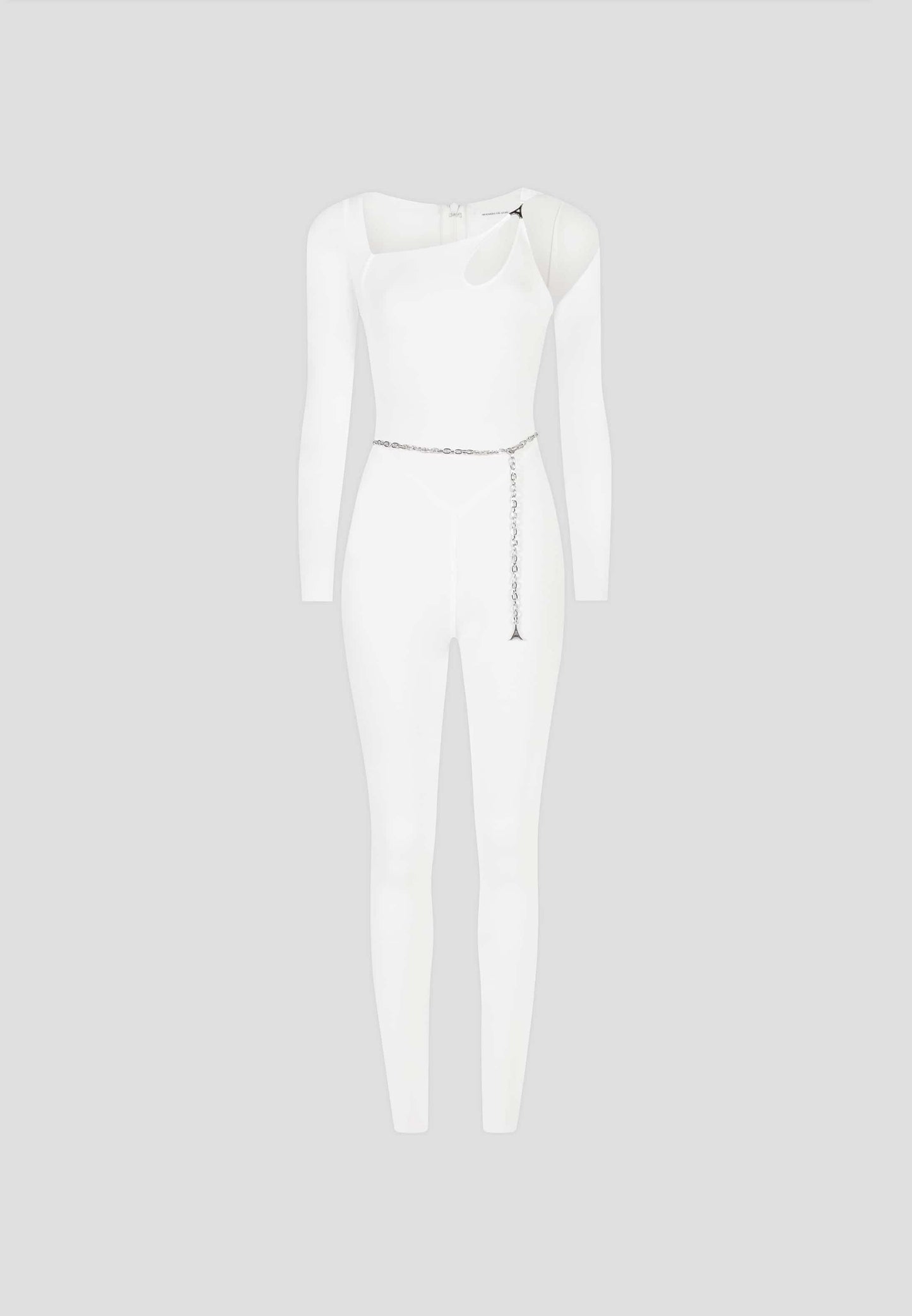 Jumpsuit mit Eiffel-Kettendetail - Off White
