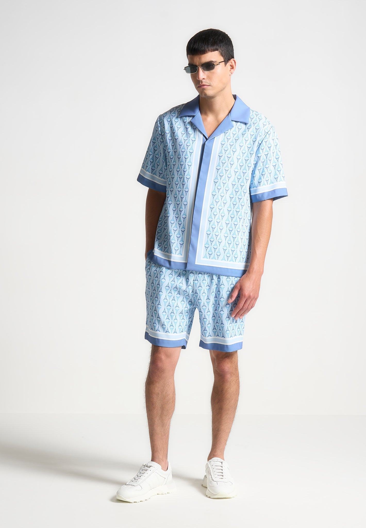 Eiffel-Monogramm-Shorts - Blau