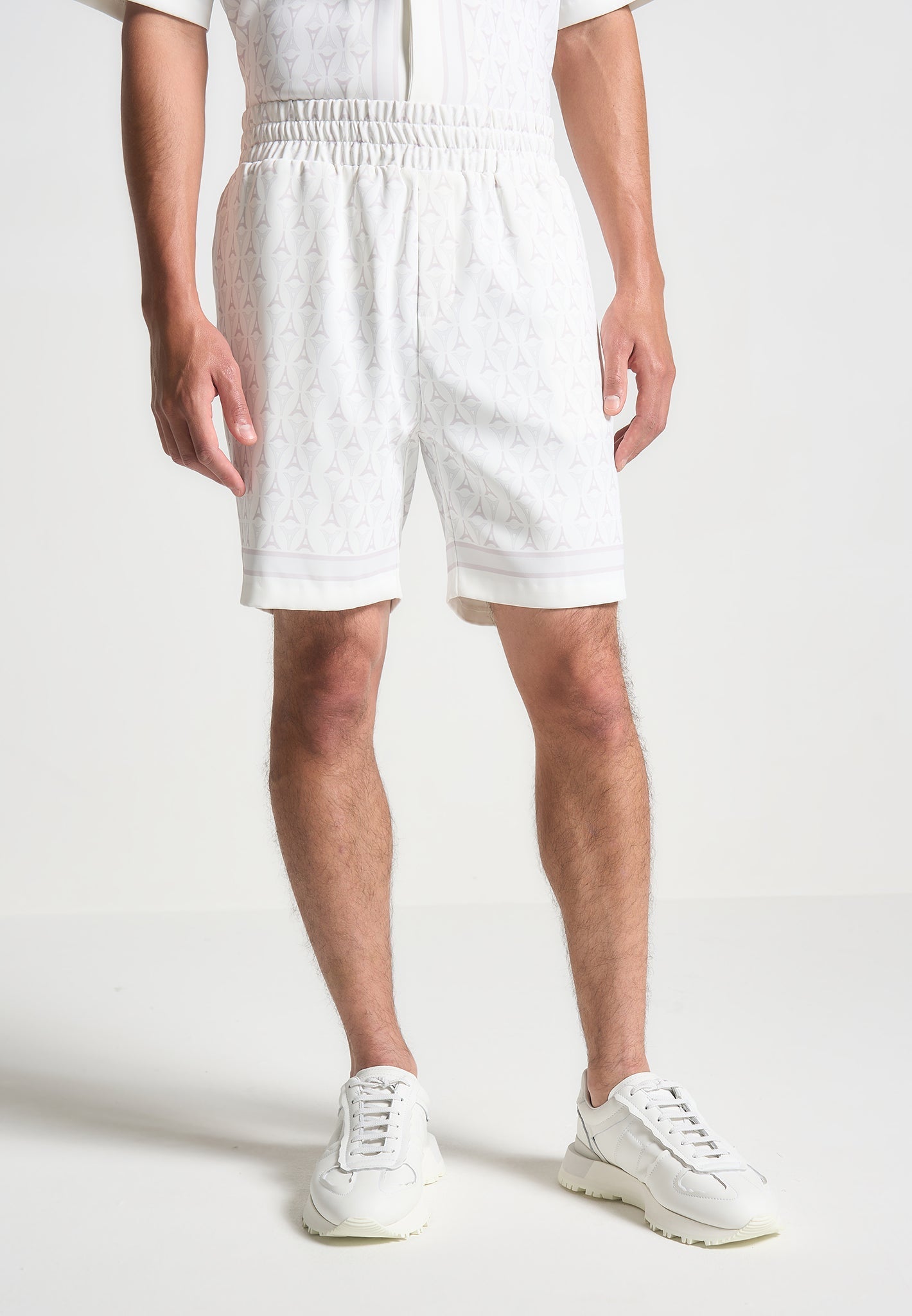Eiffel-Monogramm-Shorts - Weiß