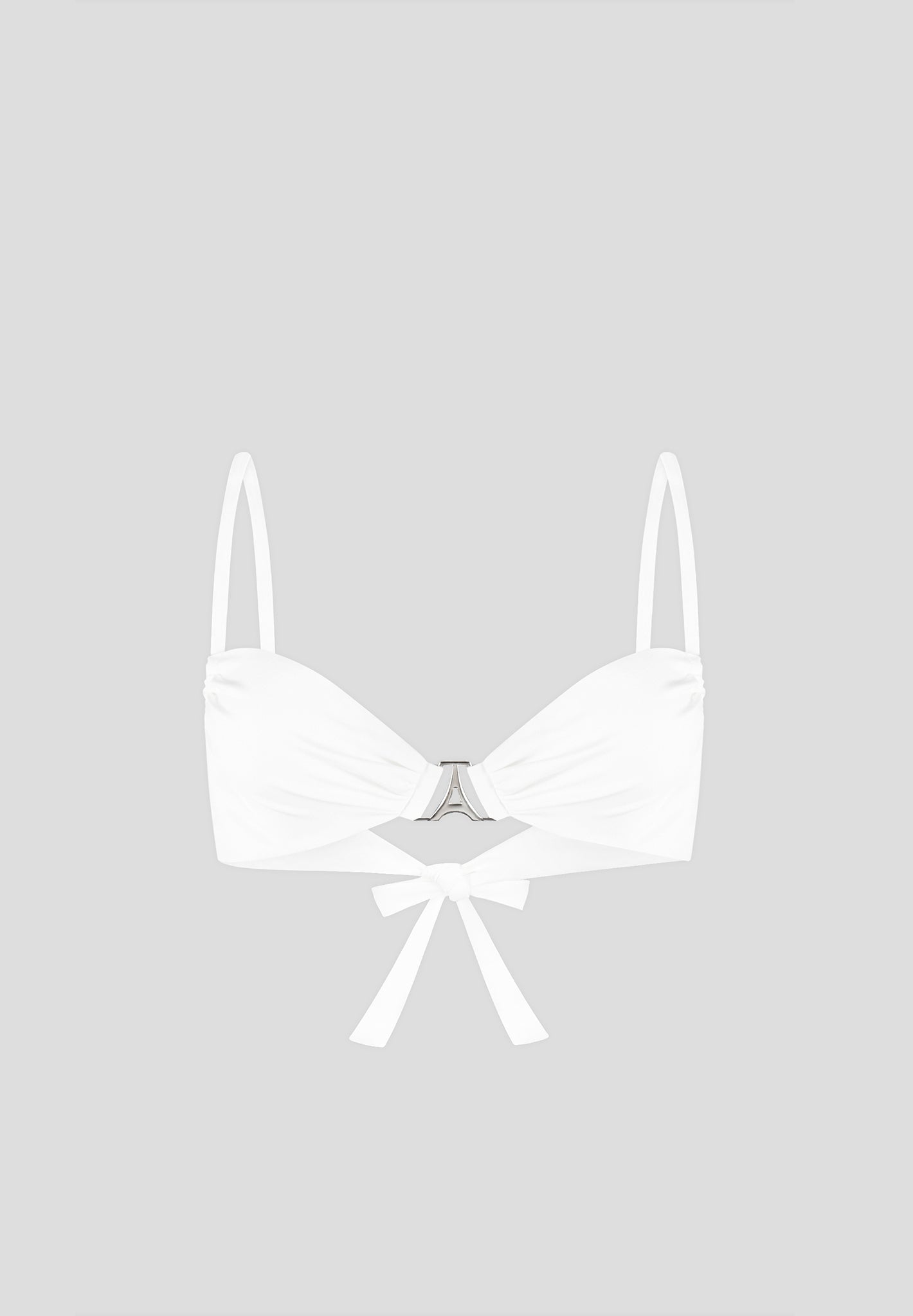 Eiffel – Gerüschtes Bikinioberteil – Off White