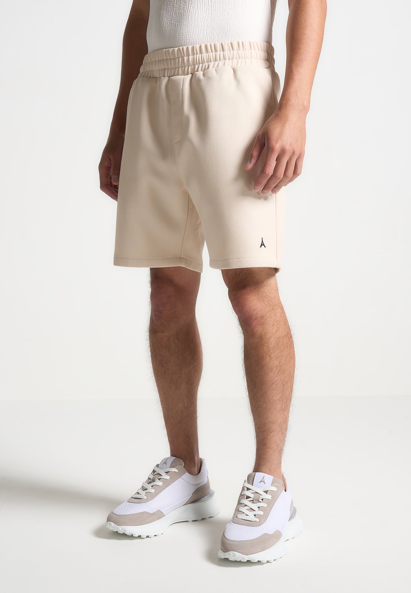 Eiffel Twill-Shorts - Creme