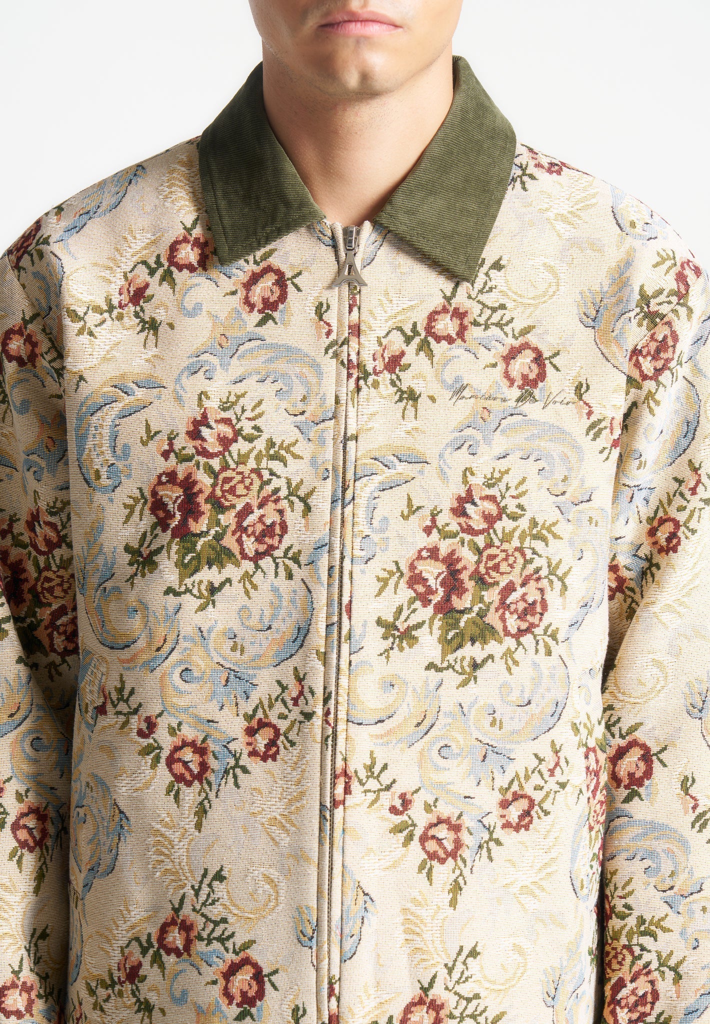 Jacquardjacke - Beige