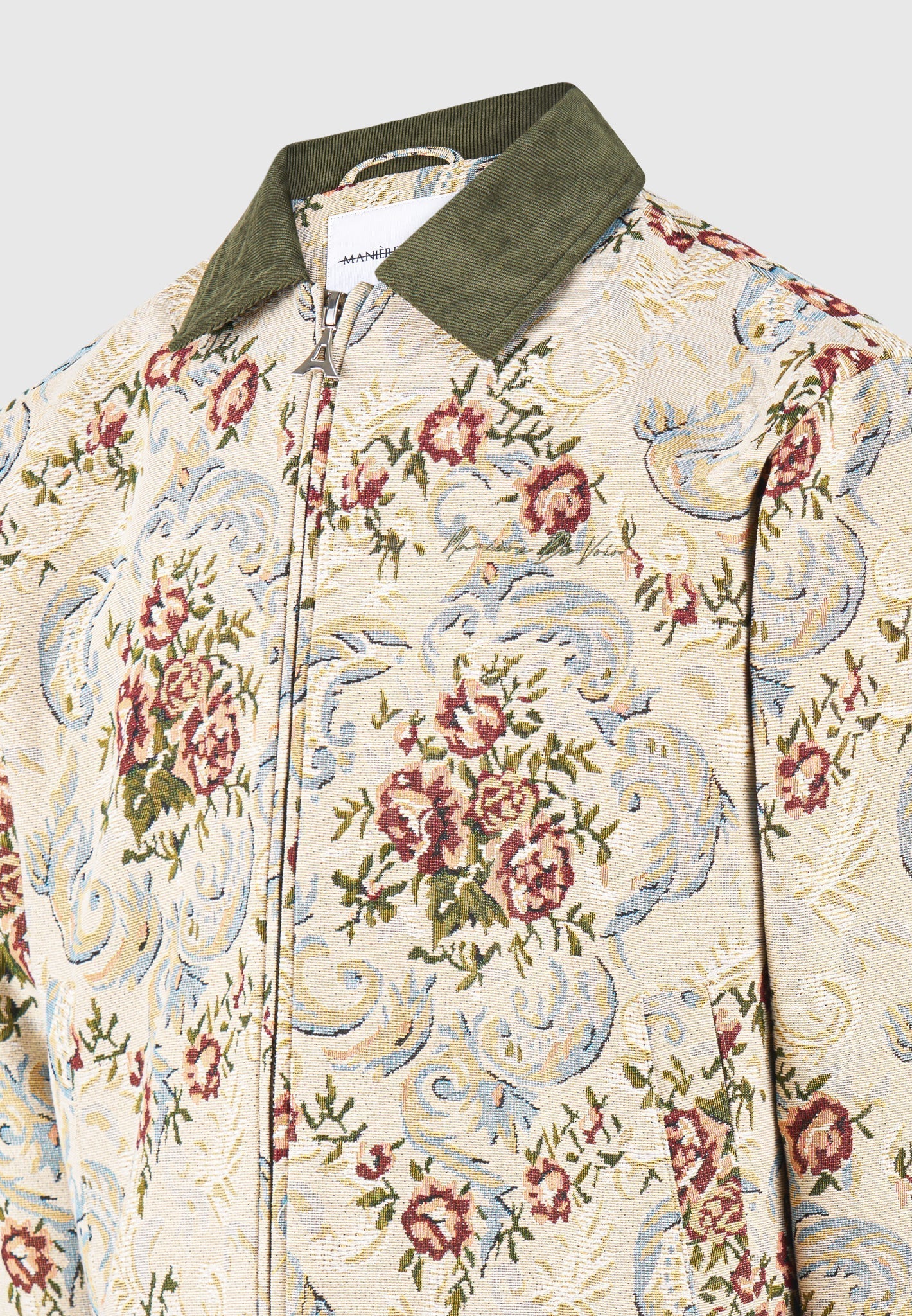 Jacquardjacke - Beige