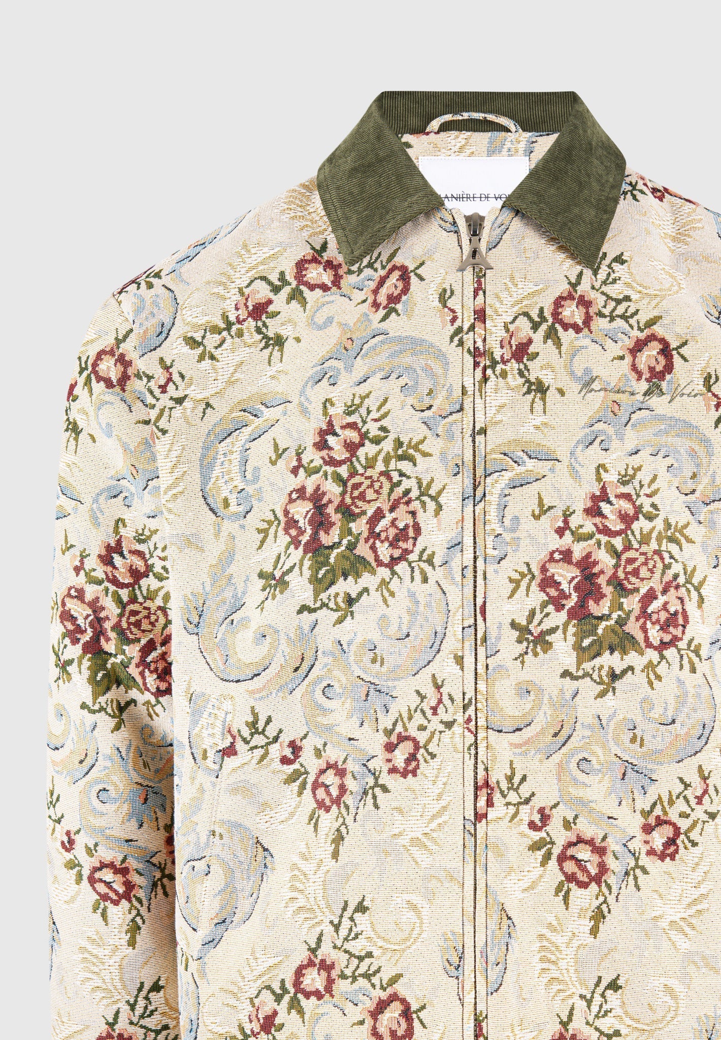 Jacquardjacke - Beige