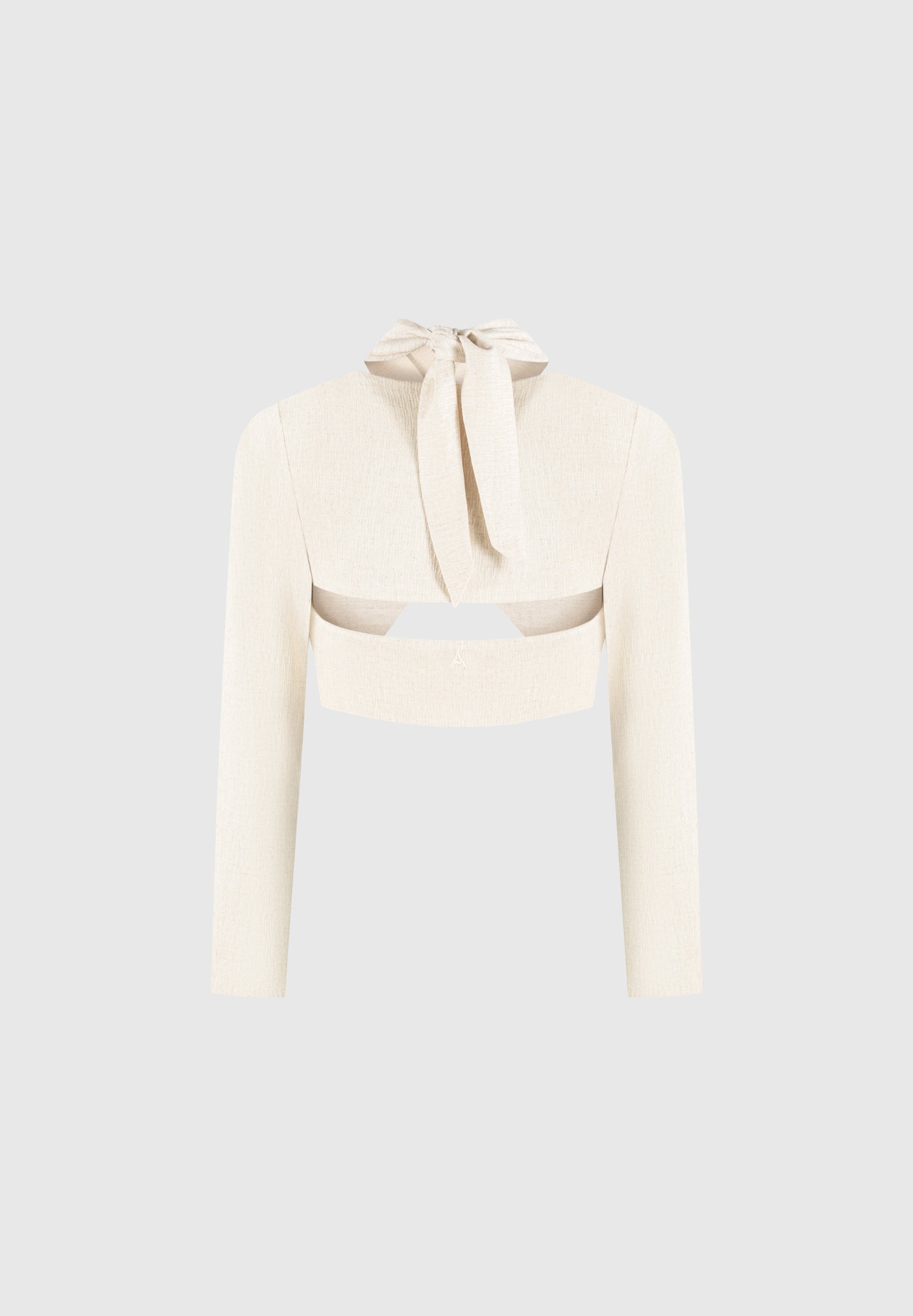 Leinen-Crossover-Bolero-Top - Natur