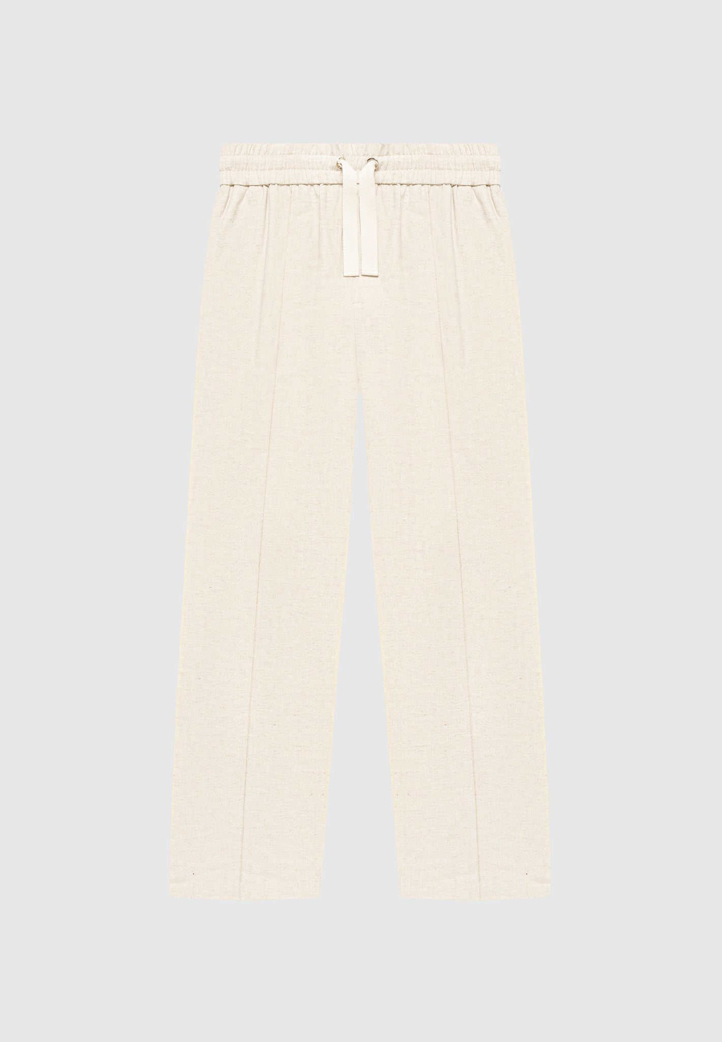 Leinenhose mit Biesen - Natur