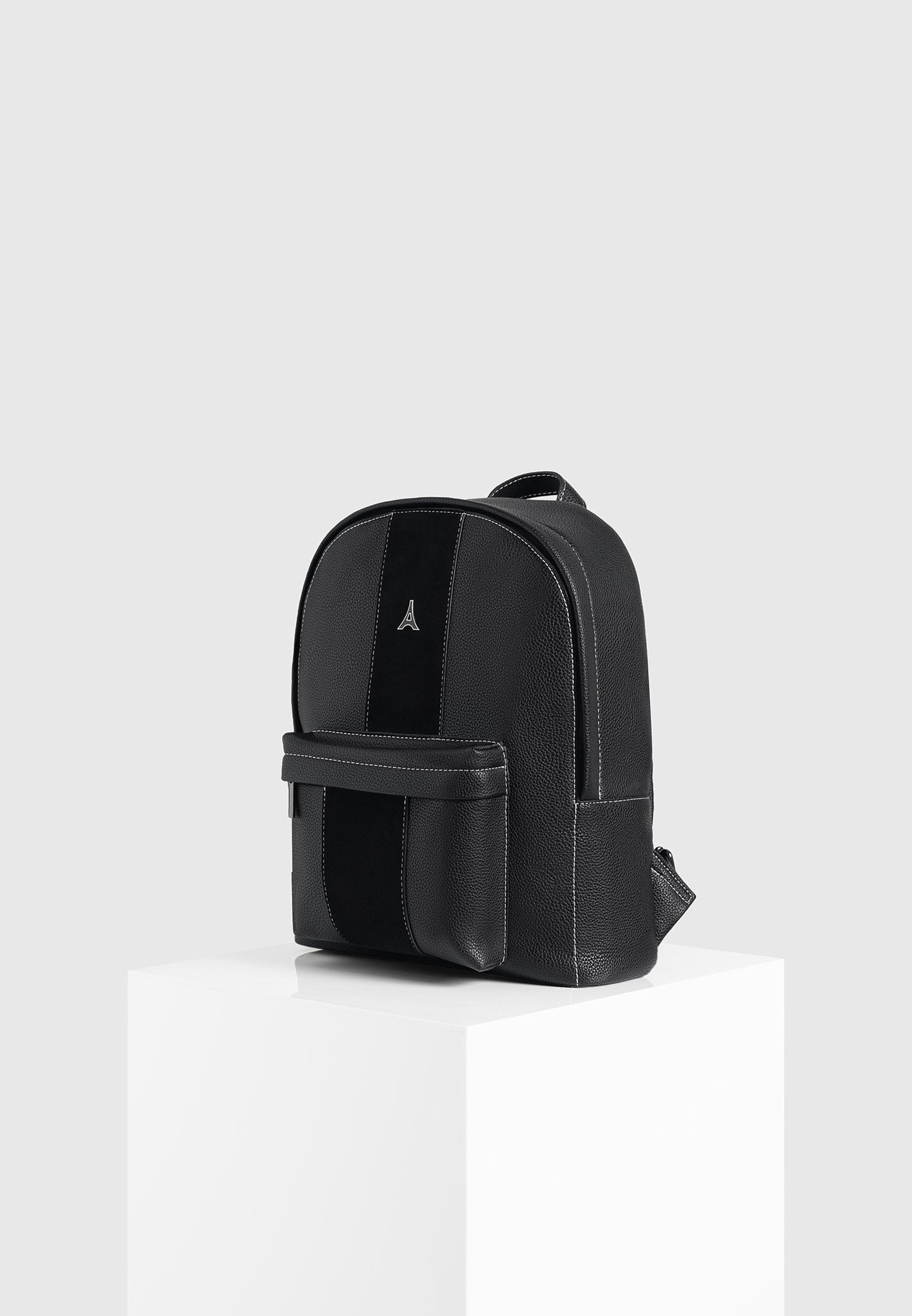 Lyon Rucksack mit Wildleder-Panel - Schwarz