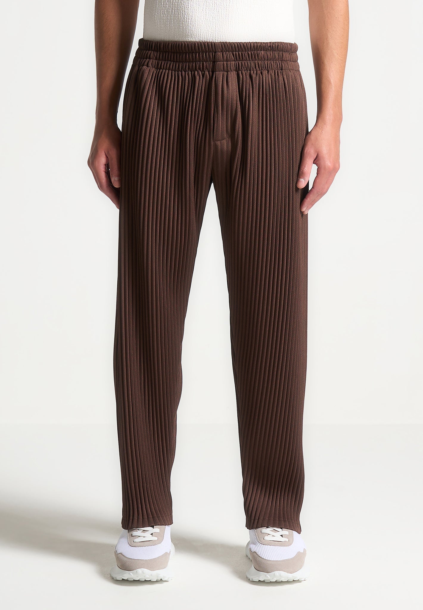 Bundfaltenhose - Braun