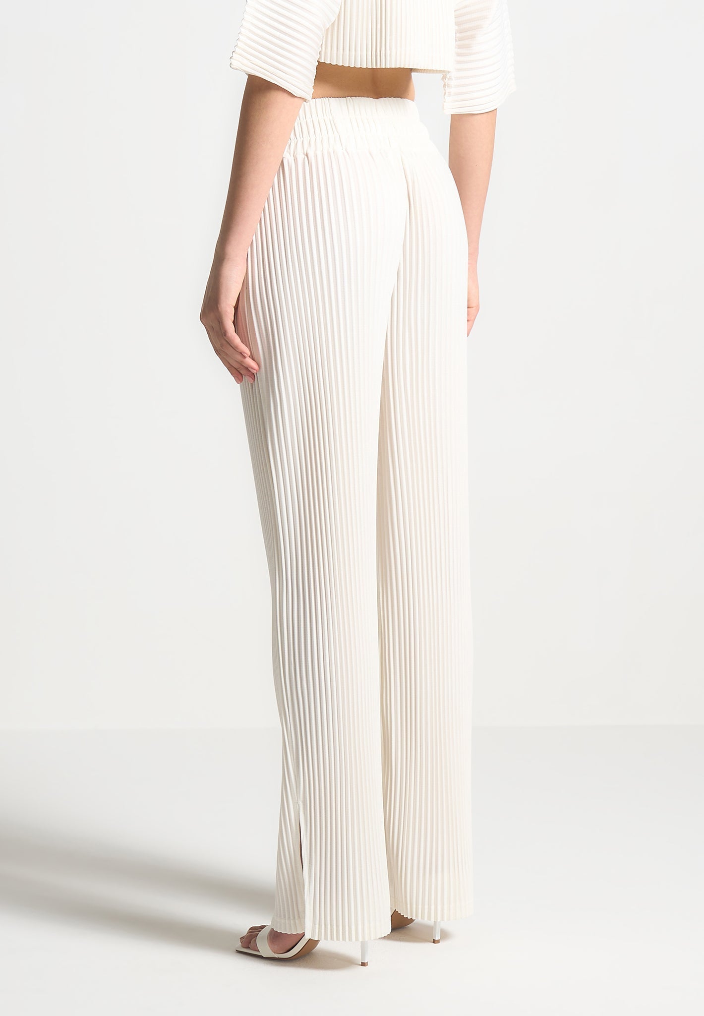Bundfaltenhose - Off White