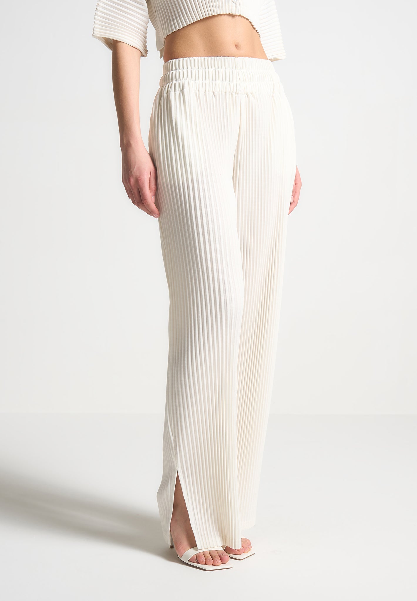 Bundfaltenhose - Off White