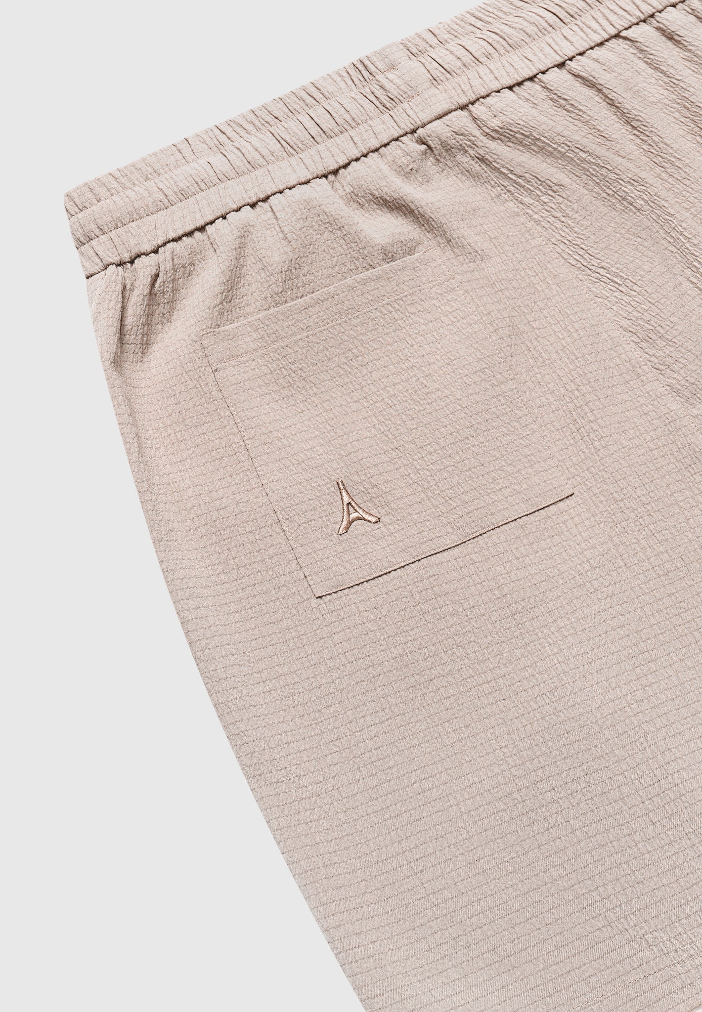 Seersucker-Shorts - Taupe