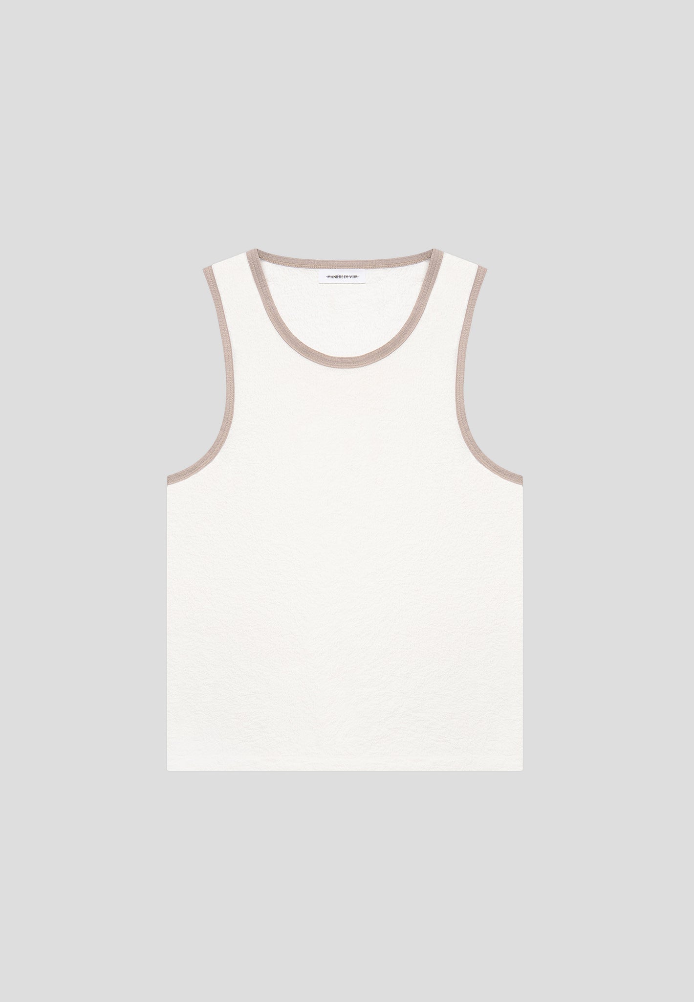 Seersucker-Weste - Weiß/Beige
