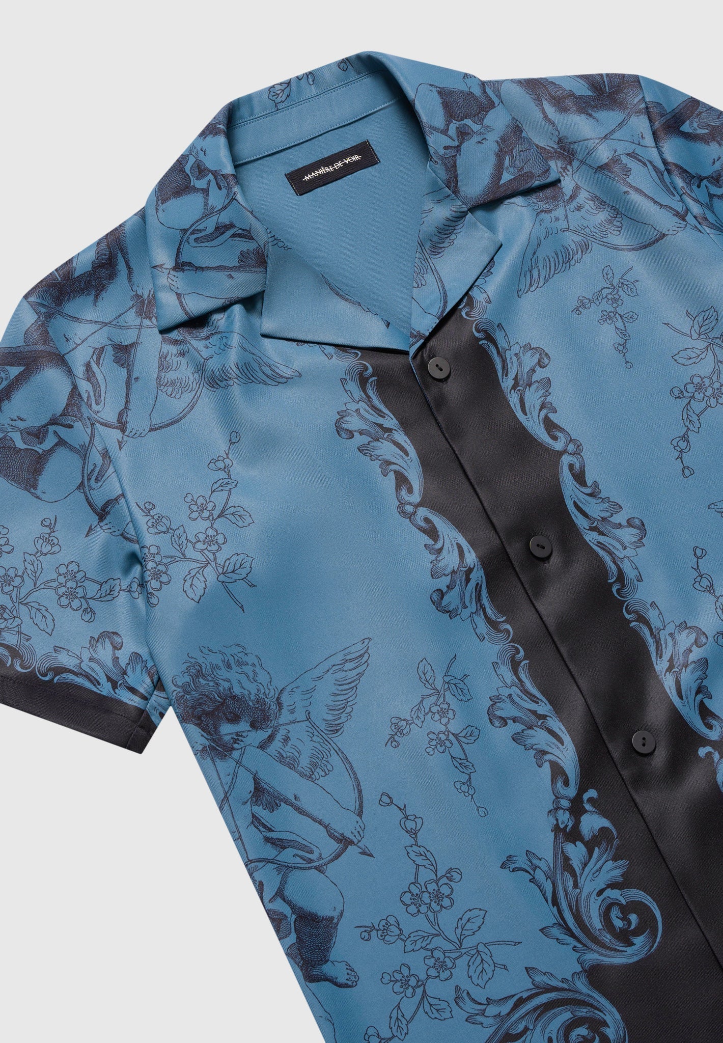 Signature Baroque Resort Hemd - Blau/Schwarz