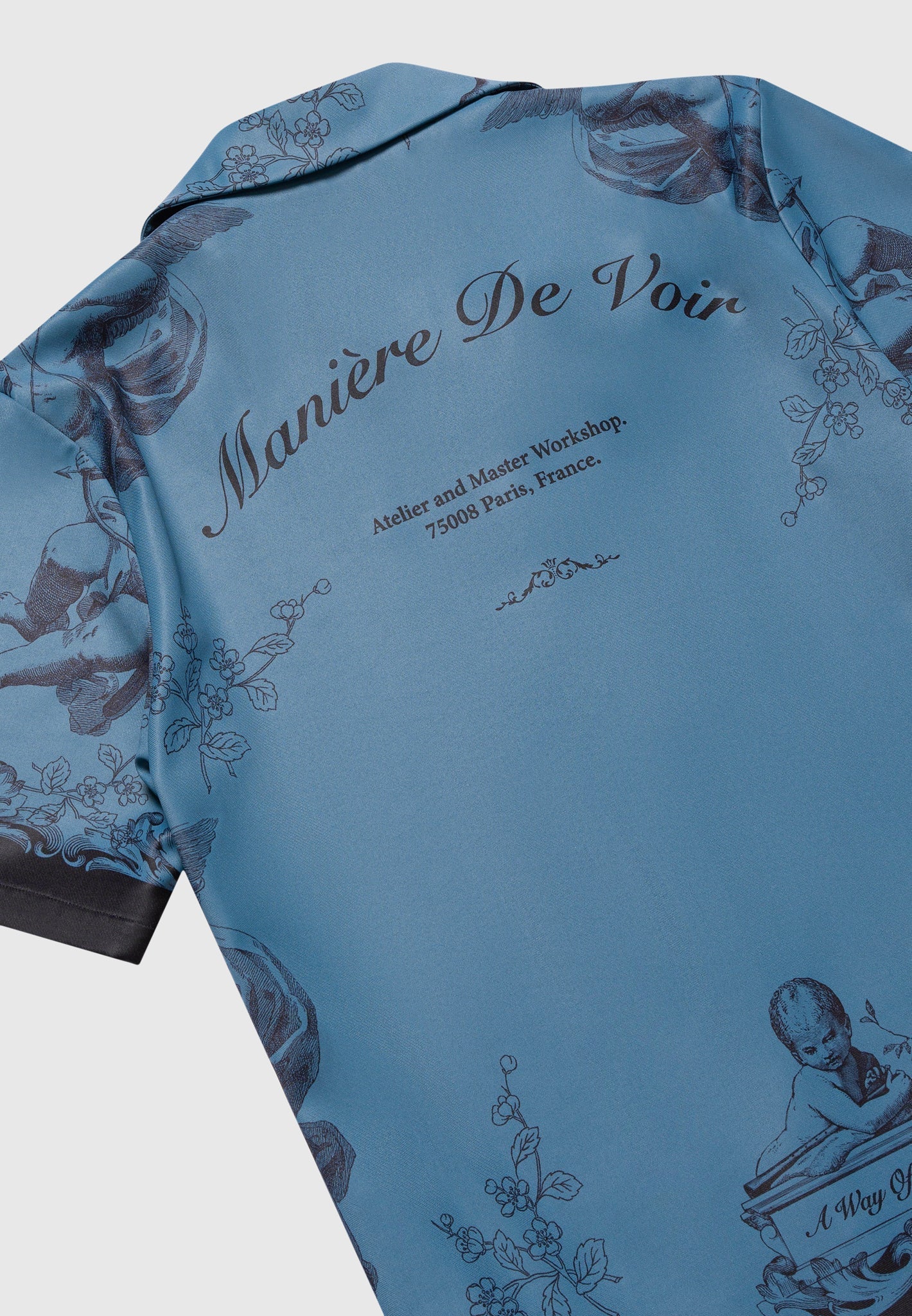 Signature Baroque Resort Hemd - Blau/Schwarz