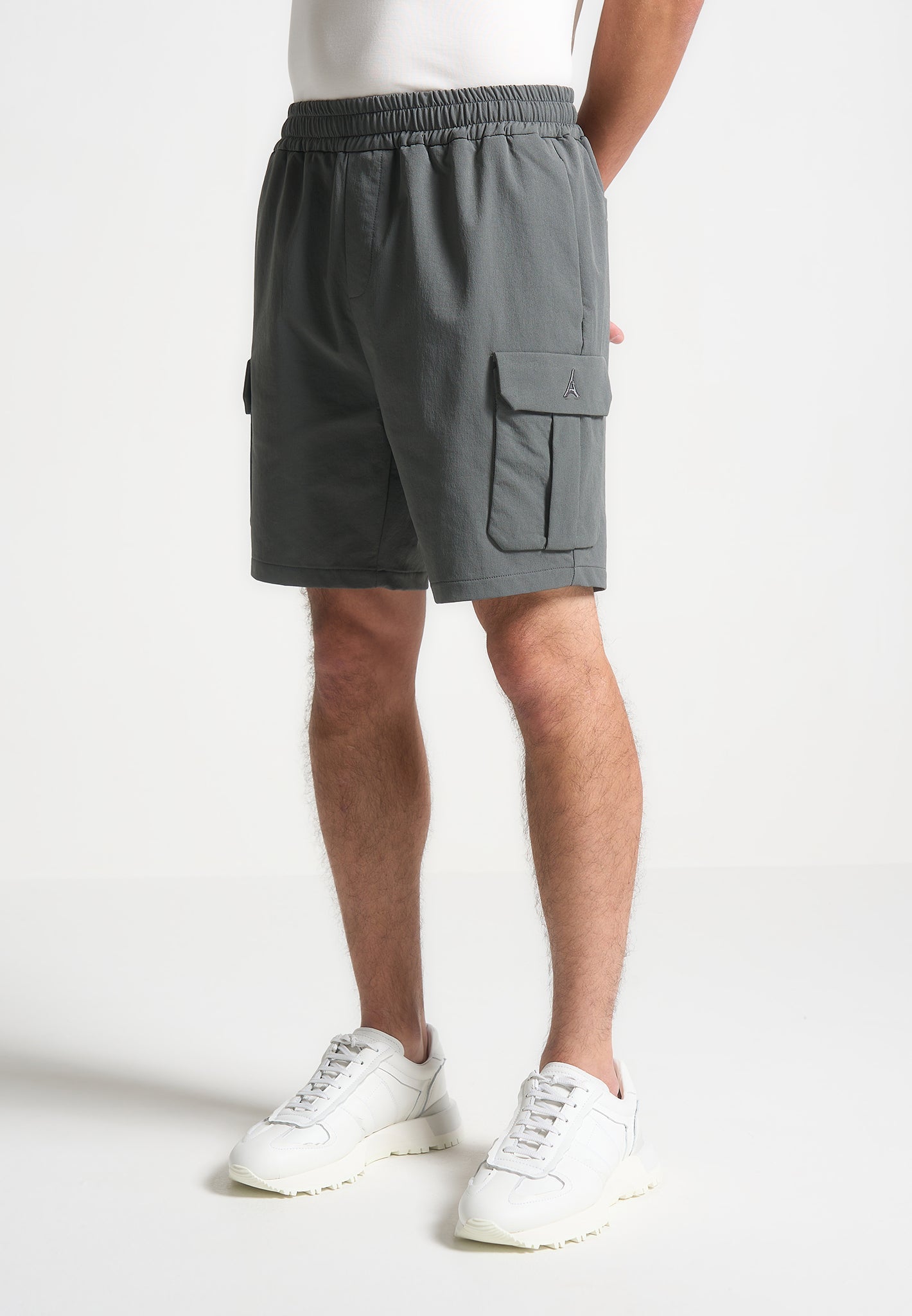Technische Cargo-Shorts - Anthrazitgrau