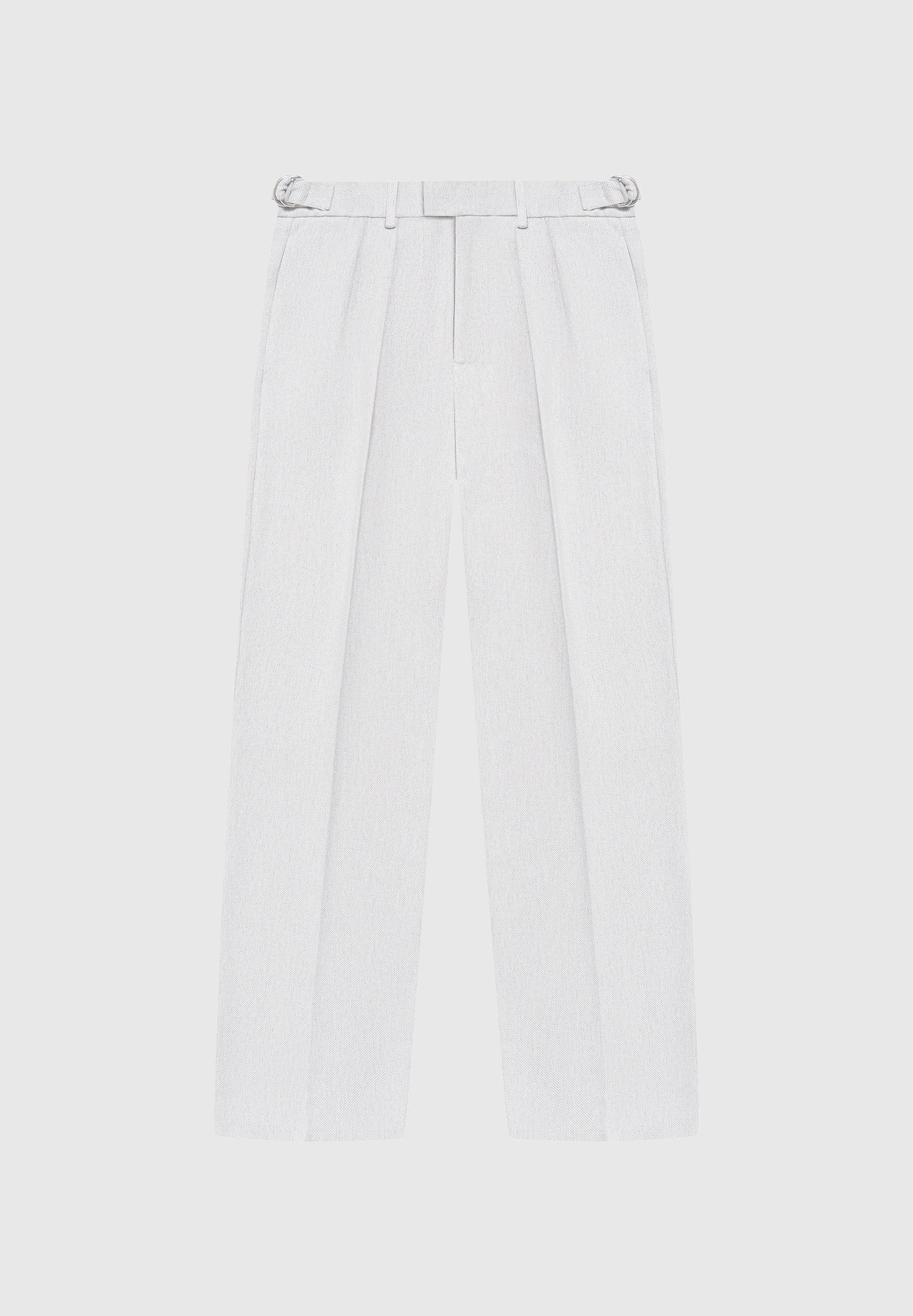 Strukturierte Bundfaltenhose im Relaxed Fit - Grau