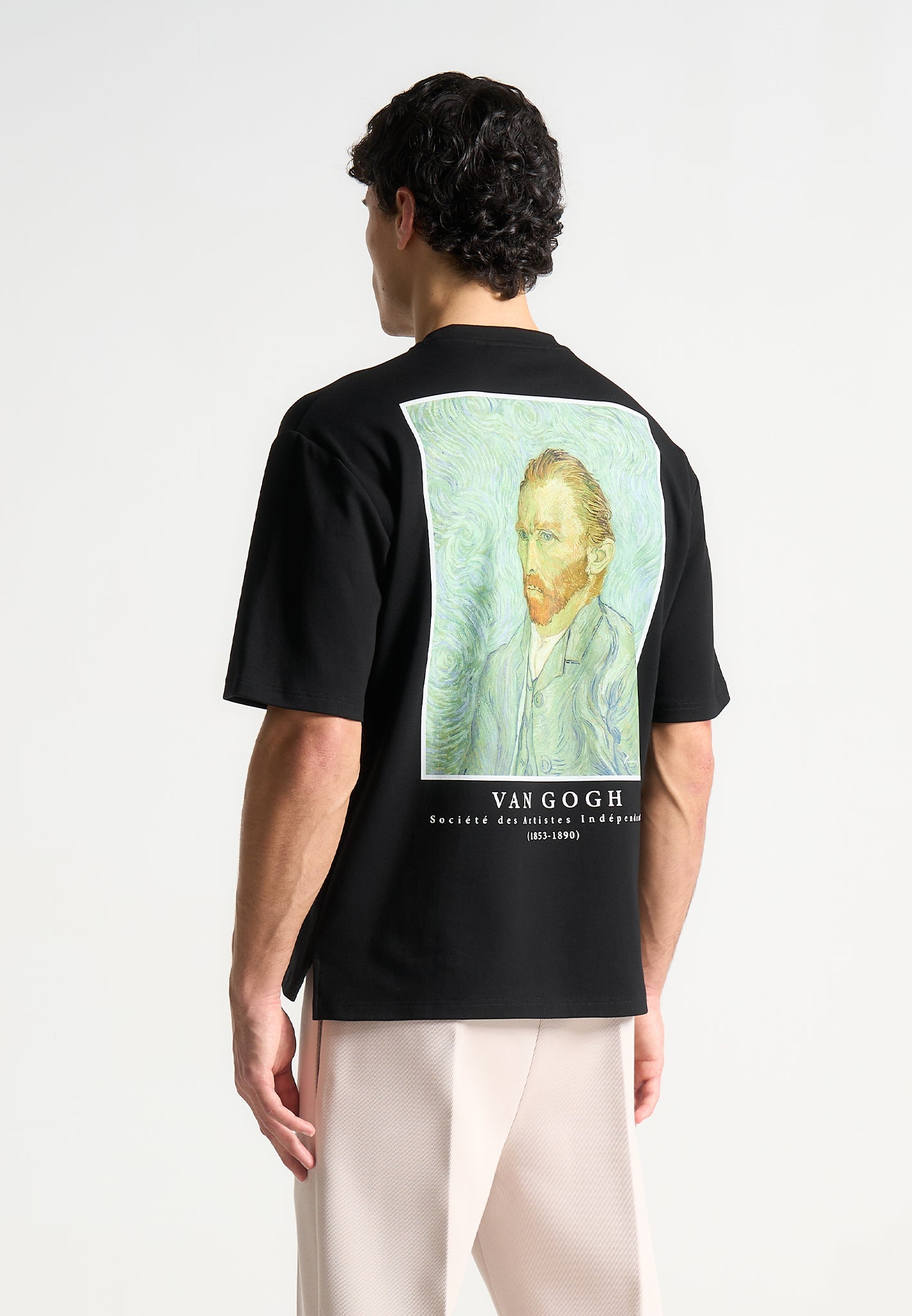 Van Gogh Selbstporträt T-Shirt - Schwarz