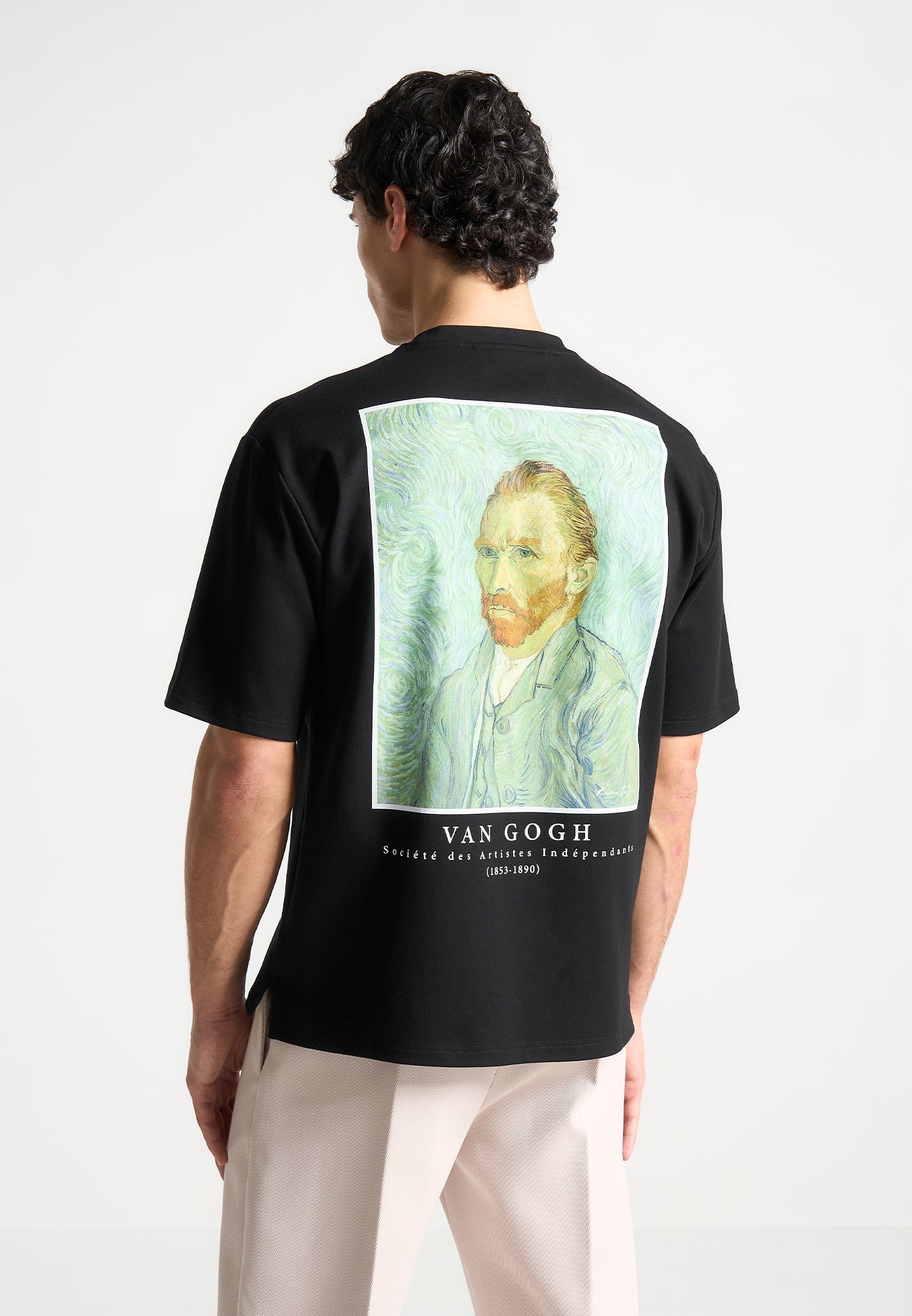 Van Gogh Selbstporträt T-Shirt - Schwarz