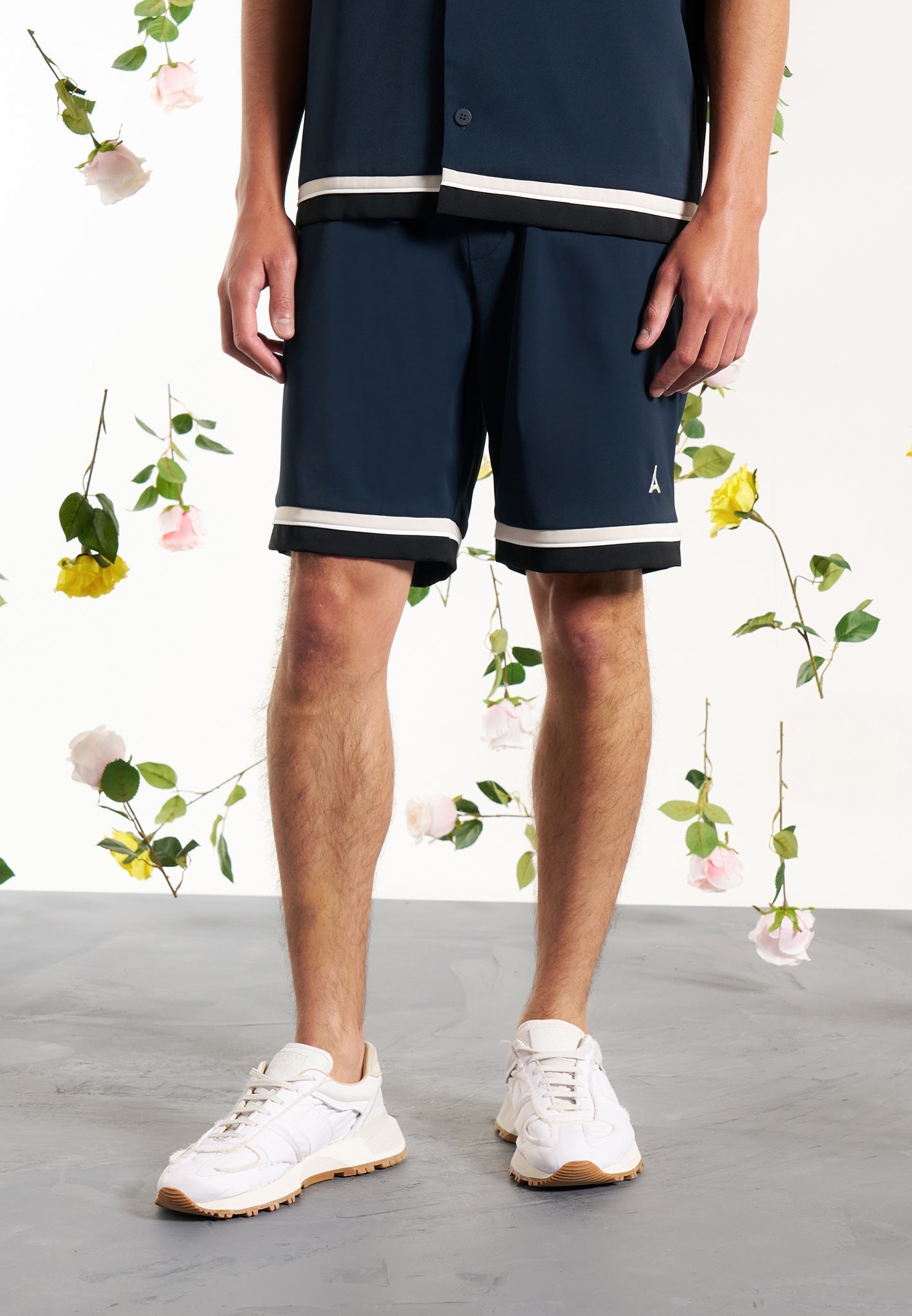 College-Shorts - Marineblau