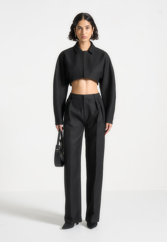 Tailored Super Shorted Jacket - Schwarz
