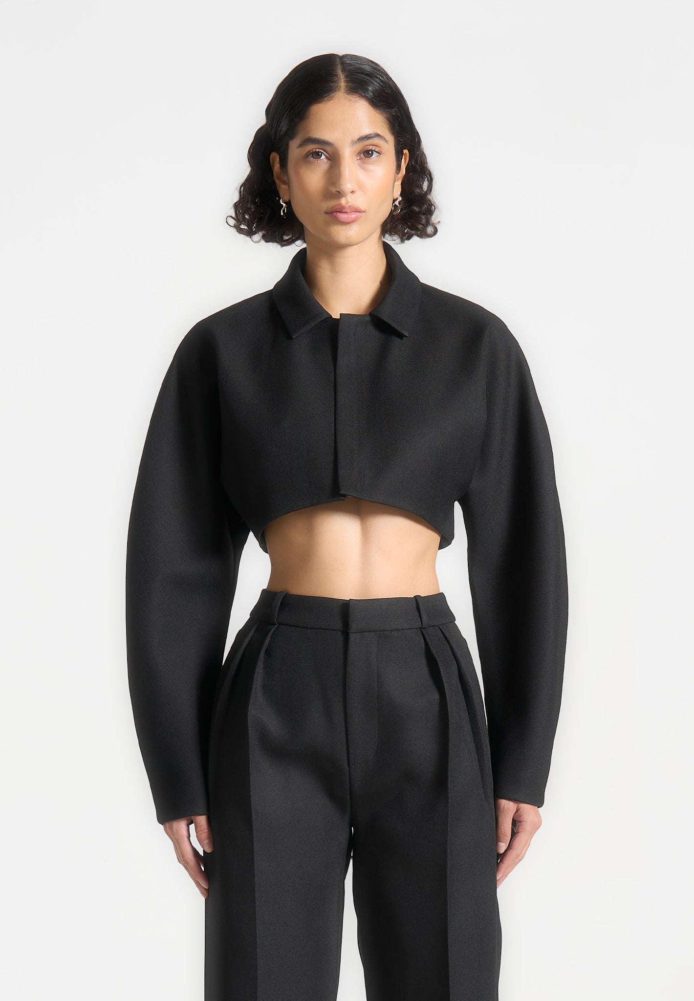 Tailored Super Shorted Jacket - Schwarz