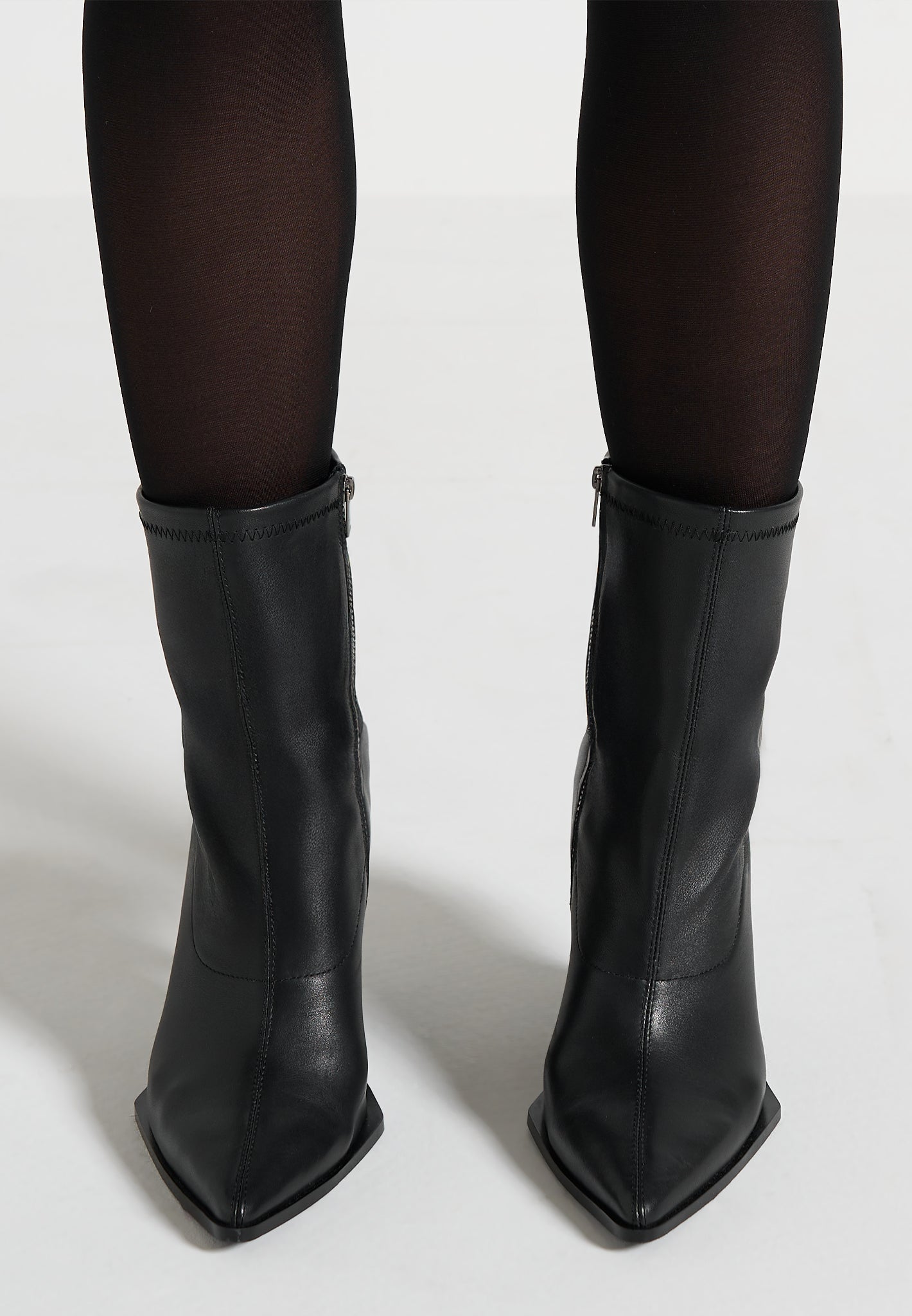L'Eiffel Lederstiefel mit Absatz - Mitternachtsblau