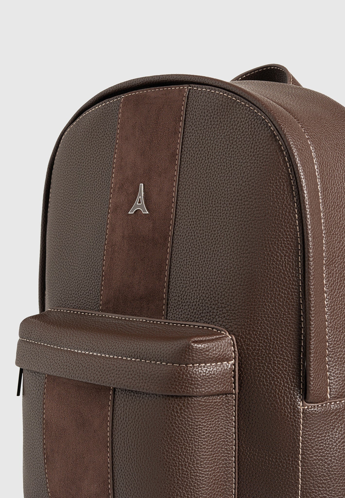 Lyon Rucksack mit Wildleder-Panel - Braun 