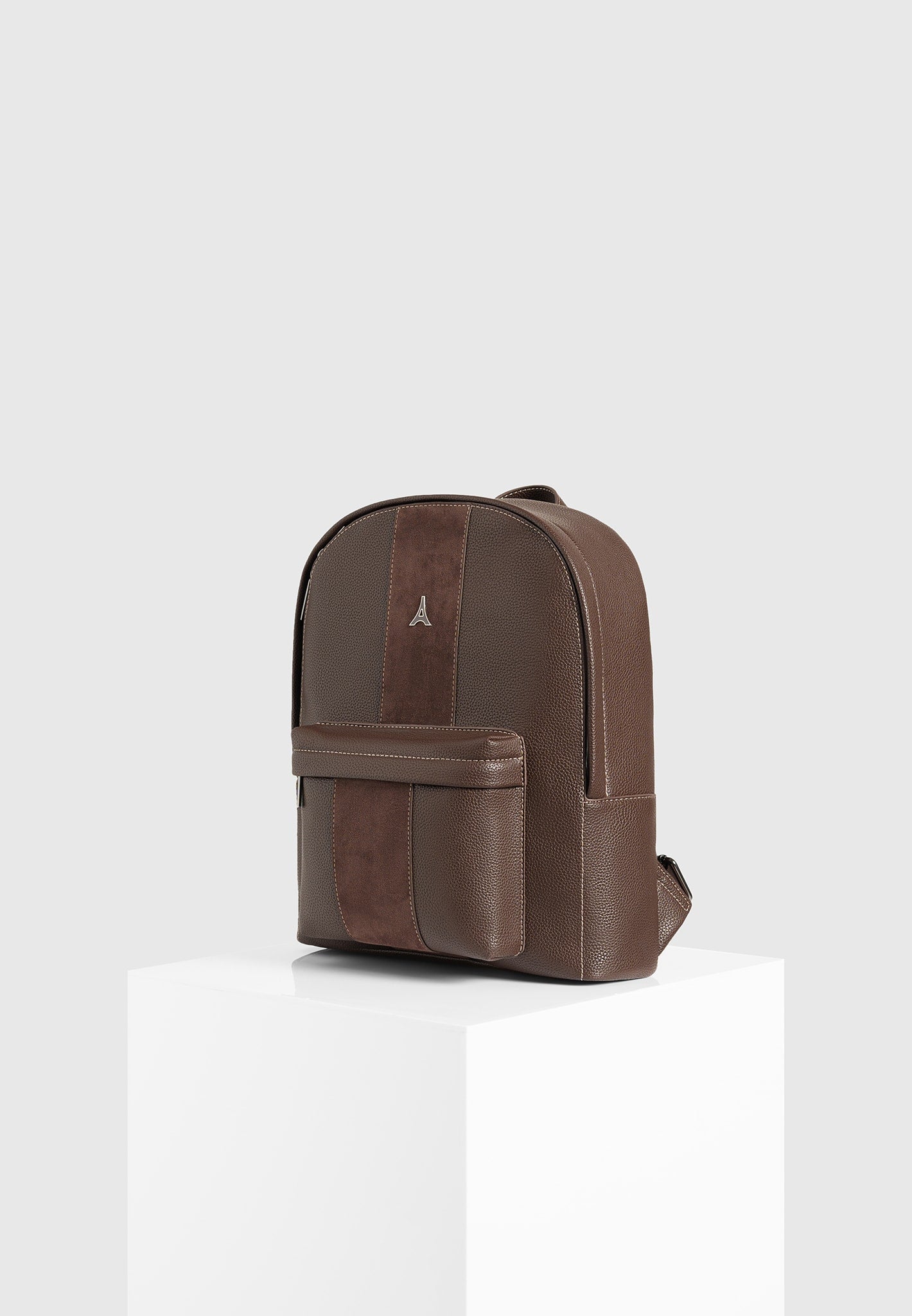 Lyon Rucksack mit Wildleder-Panel - Braun 