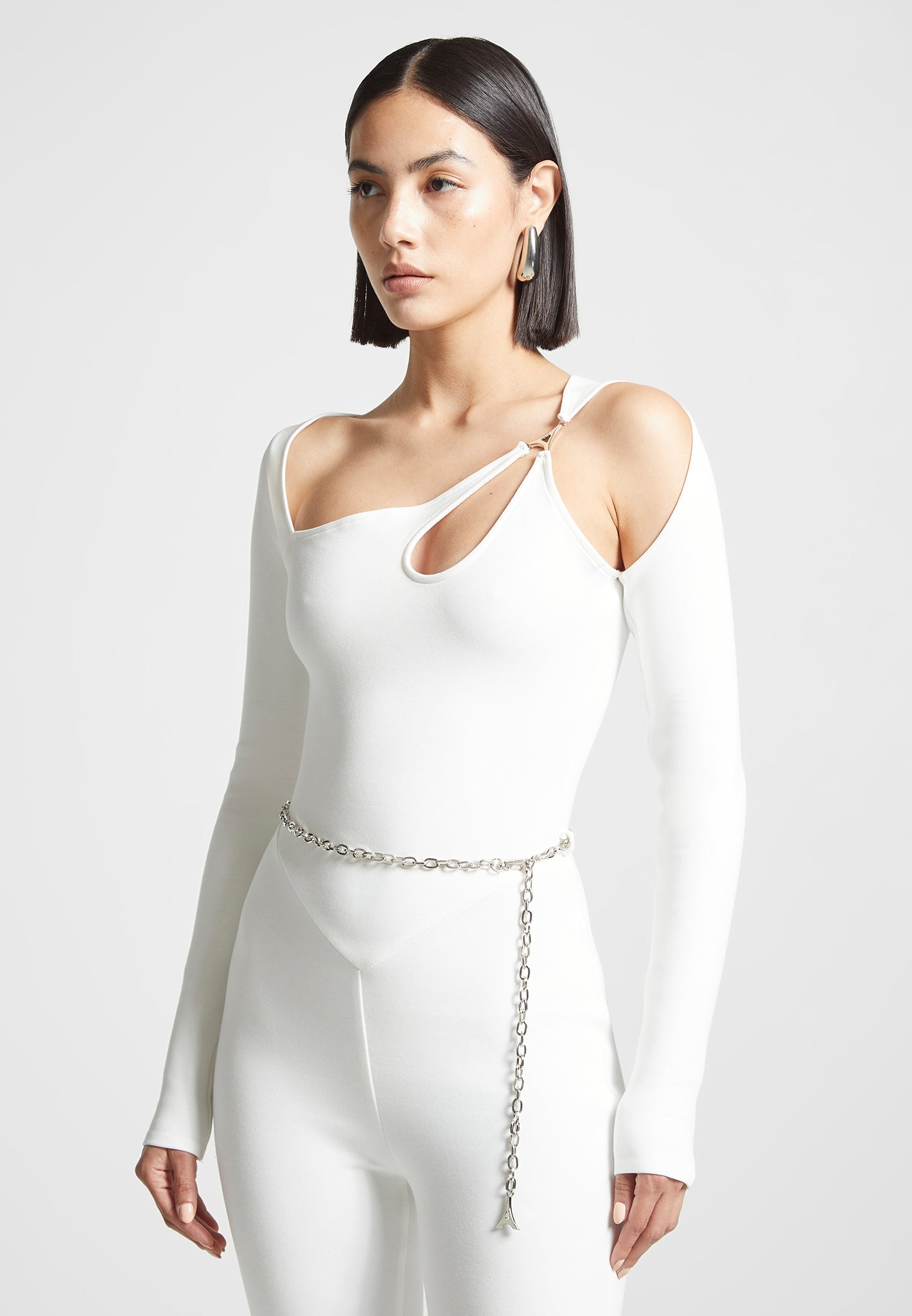 Jumpsuit mit Eiffel-Kettendetail - Off White 