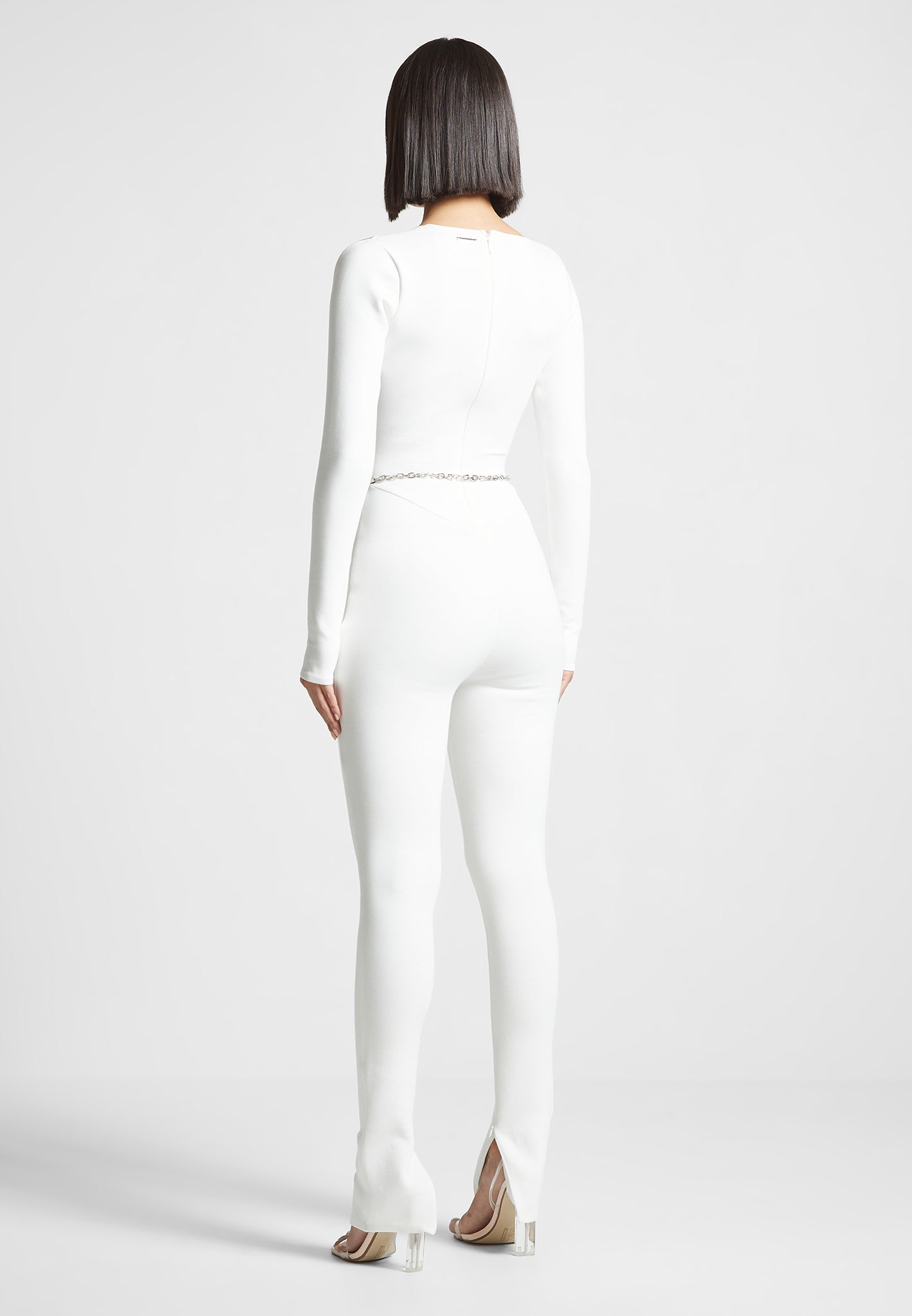 Jumpsuit mit Eiffel-Kettendetail - Off White 