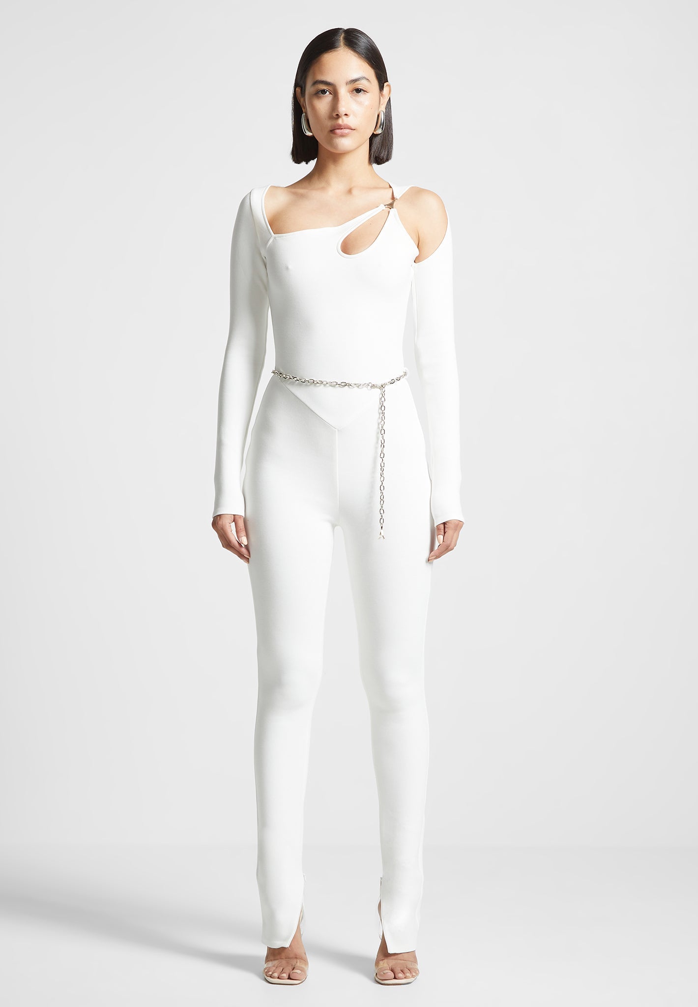 Jumpsuit mit Eiffel-Kettendetail - Off White 