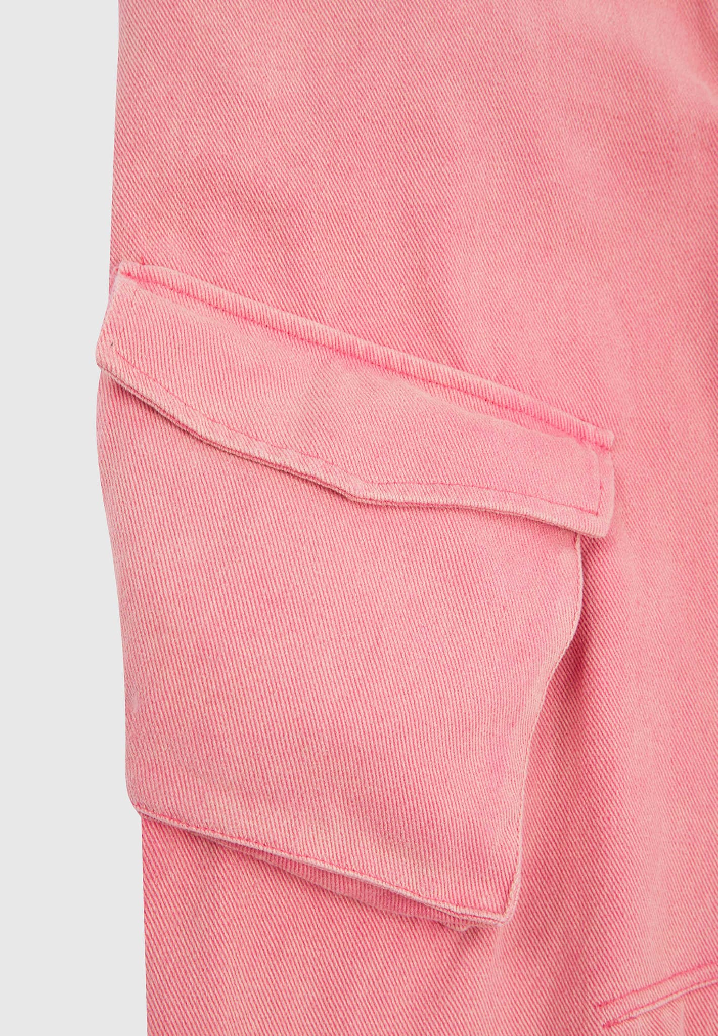 Cargohose mit hoher Taille – verwaschenes Rosa