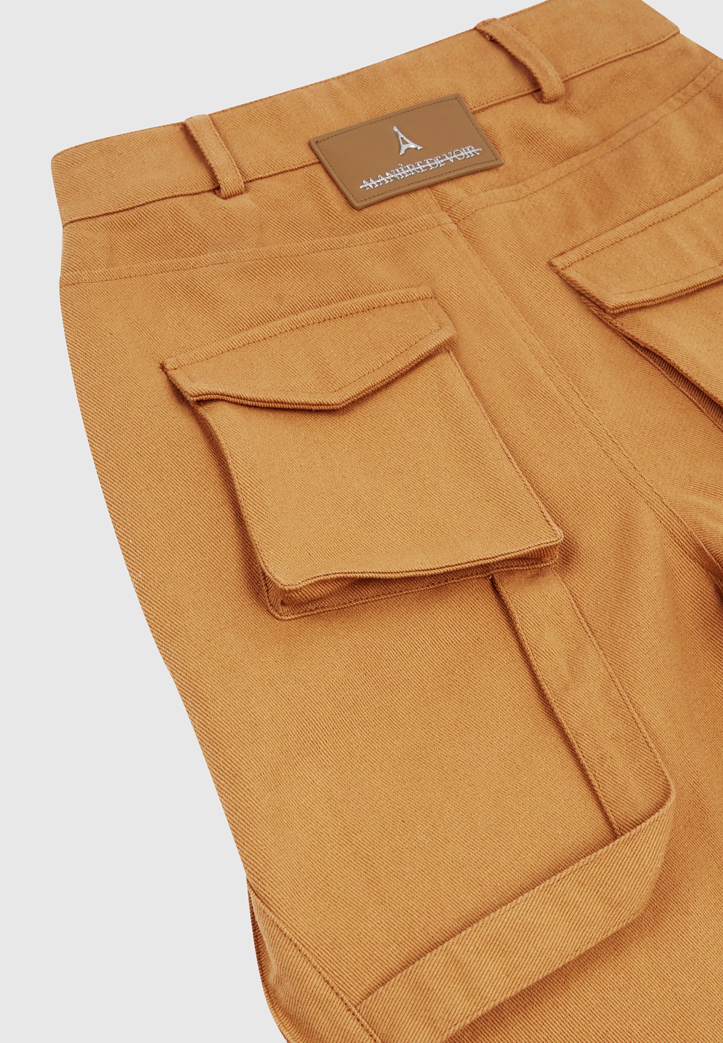 Cargohose mit hoher Taille - Hellbraun 