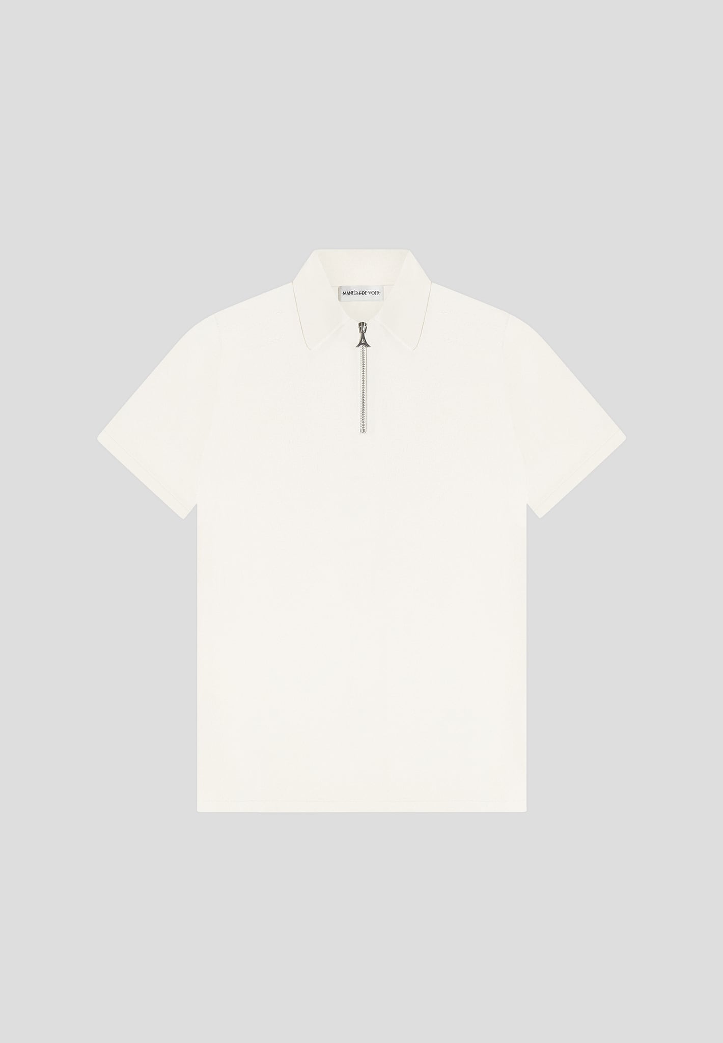 Luxuriöses Poloshirt mit Reißverschluss – Off White 