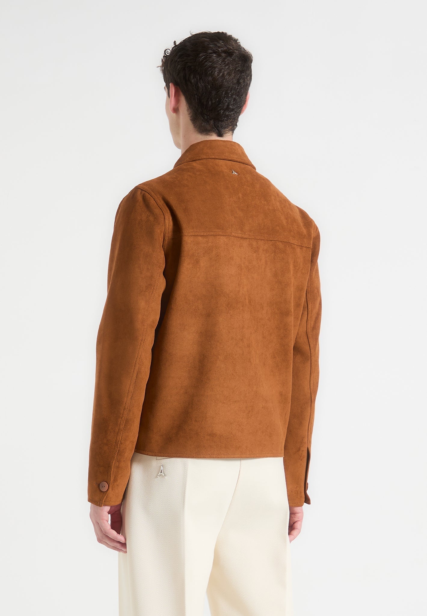 Wildlederjacke mit Reverskragen - Rehbraun 