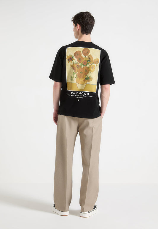 Van Gogh Sonnenblumen T-Shirt - Schwarz 
