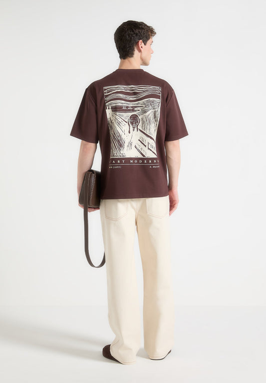 The Scream T-Shirt - Braun 