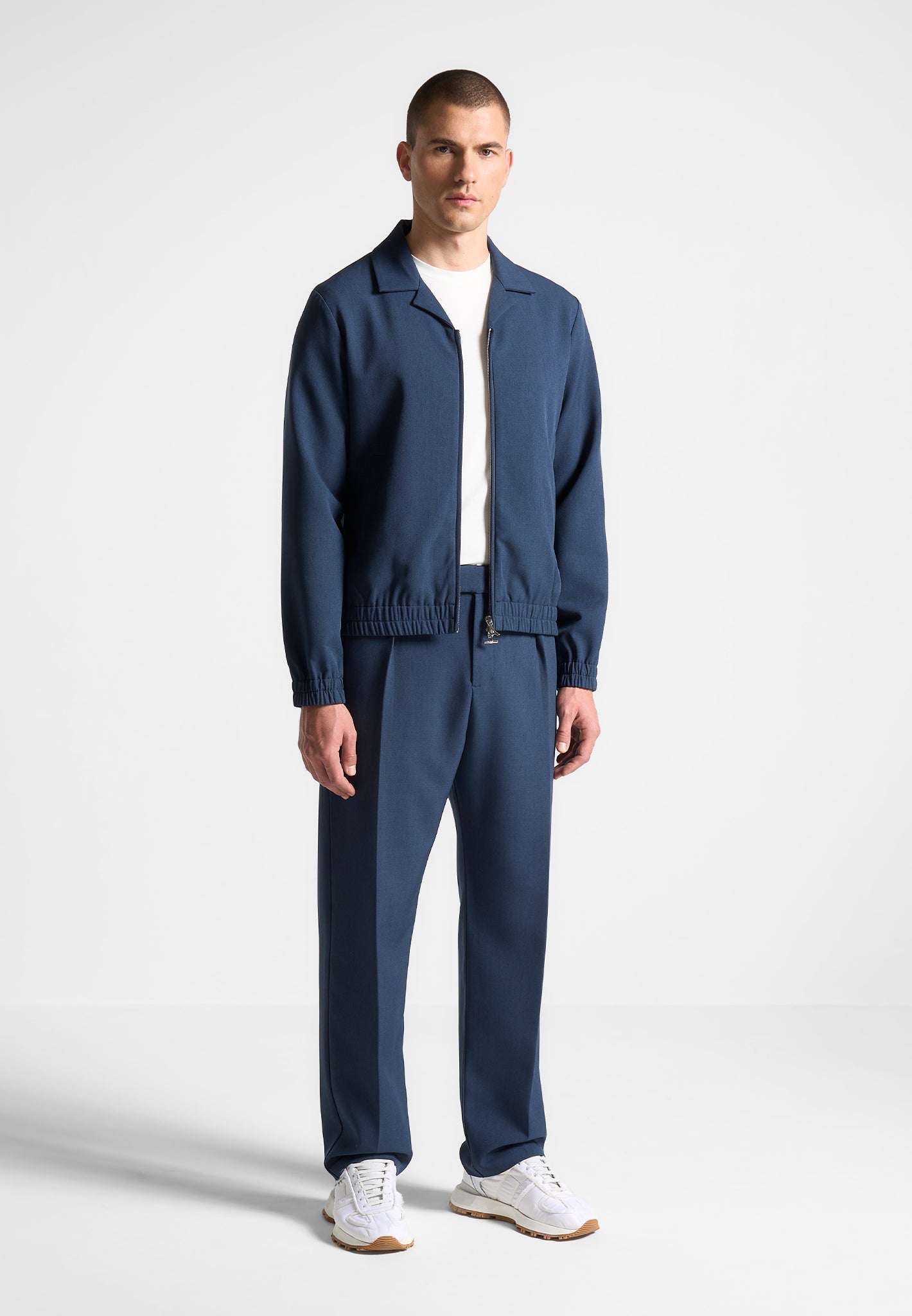 Jacke mit Reverskragen - Blau