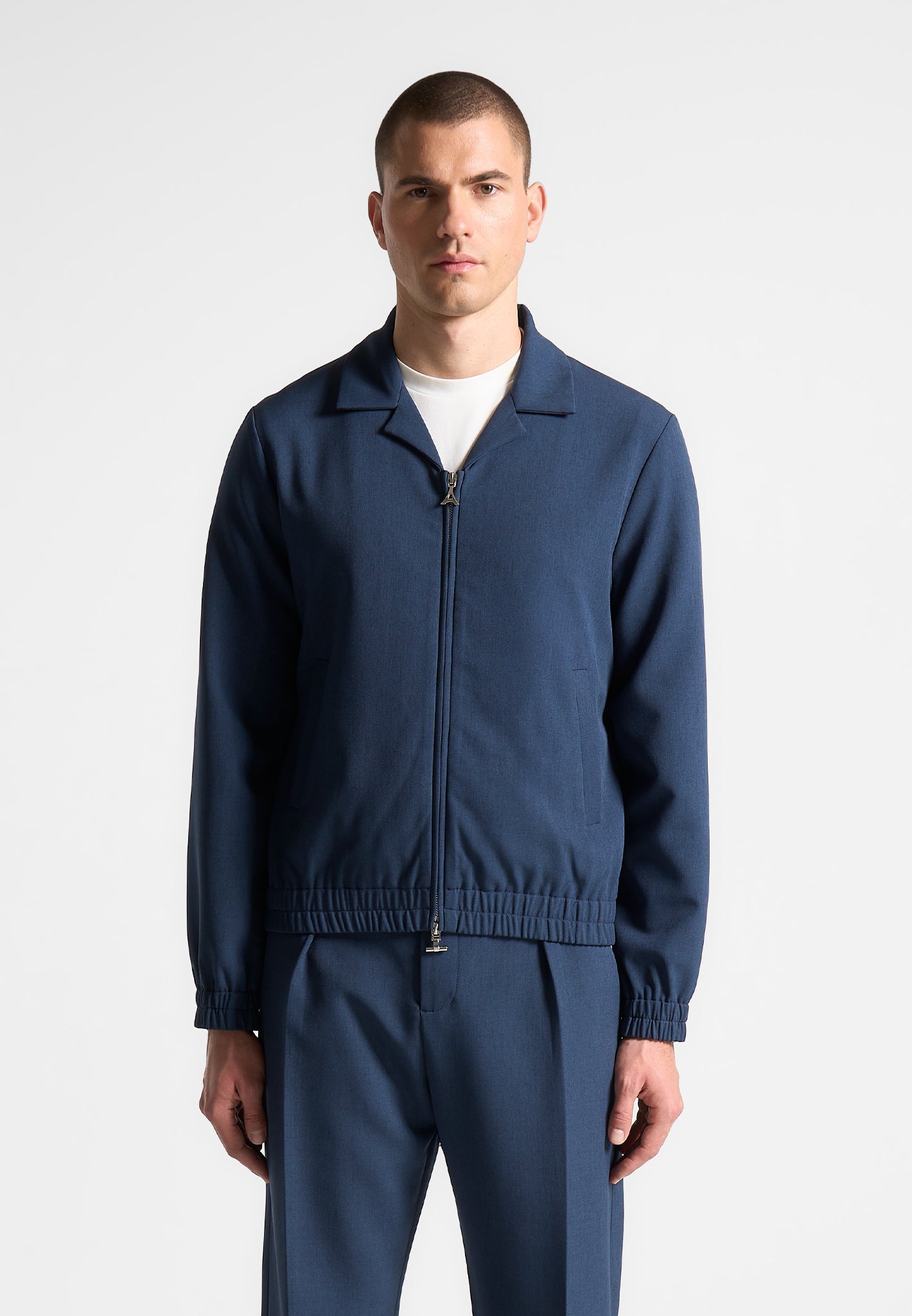 Jacke mit Reverskragen - Blau