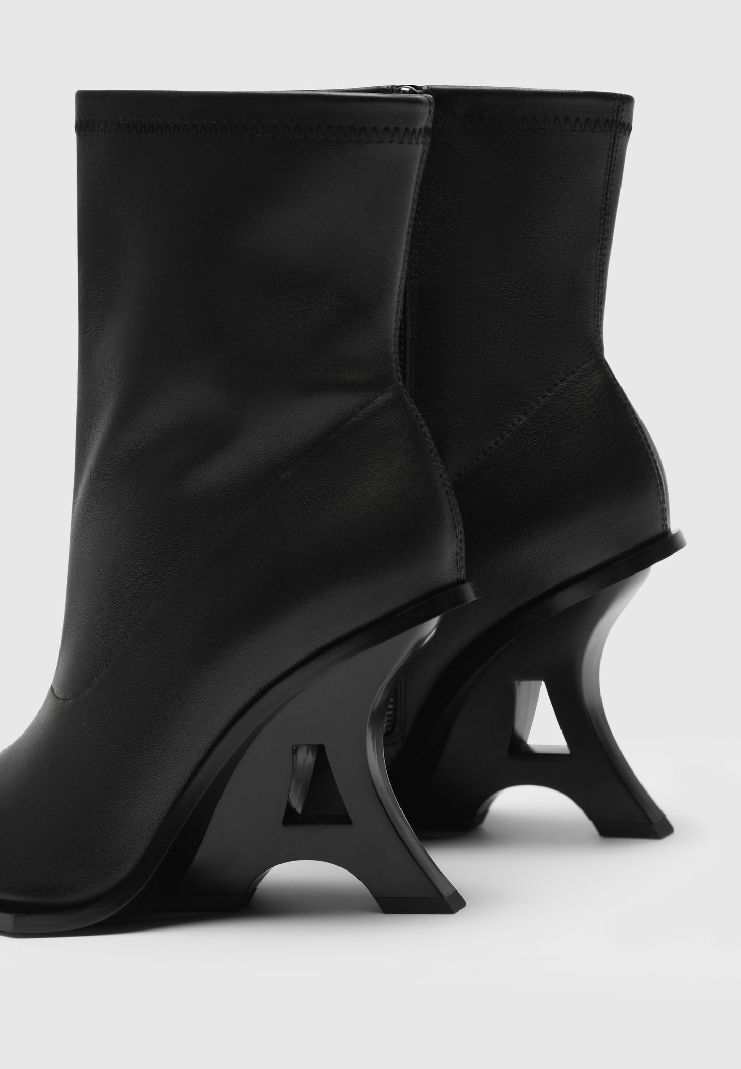 L'Eiffel Lederstiefel mit Absatz - Mitternachtsblau